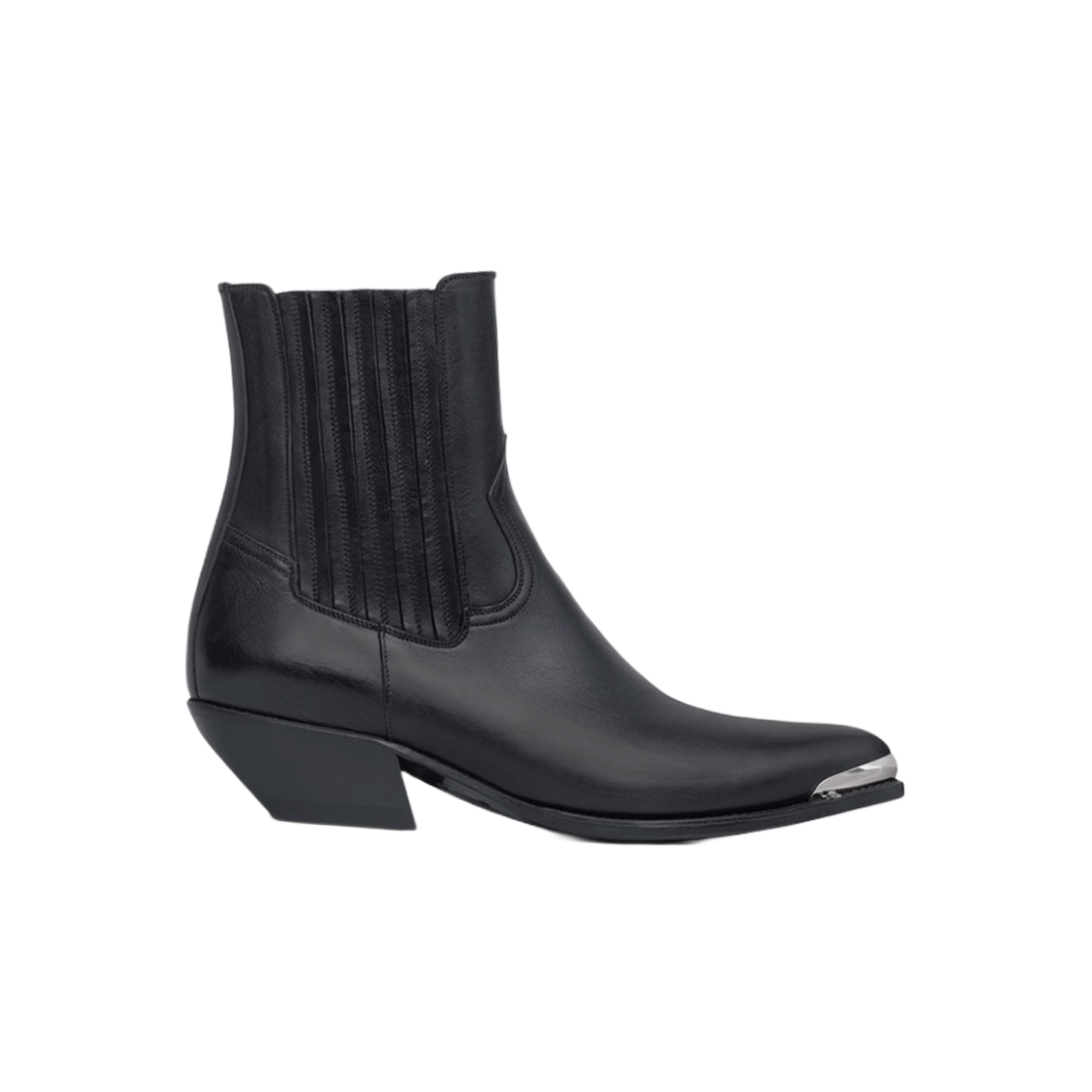 348303492C-38NO (W) Celine Cruiser Boots Chelsea Boot with Metal Toe in Calfskin Black
