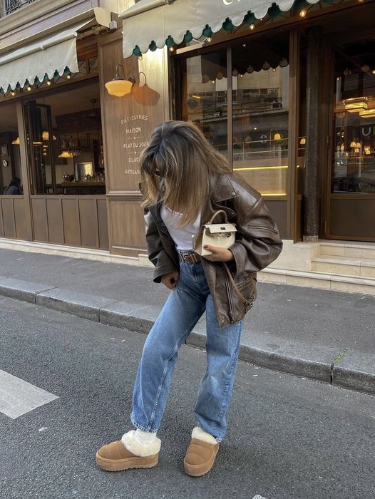 (W) UGG Tazzlita Chestnut 착용 스타일 - 3