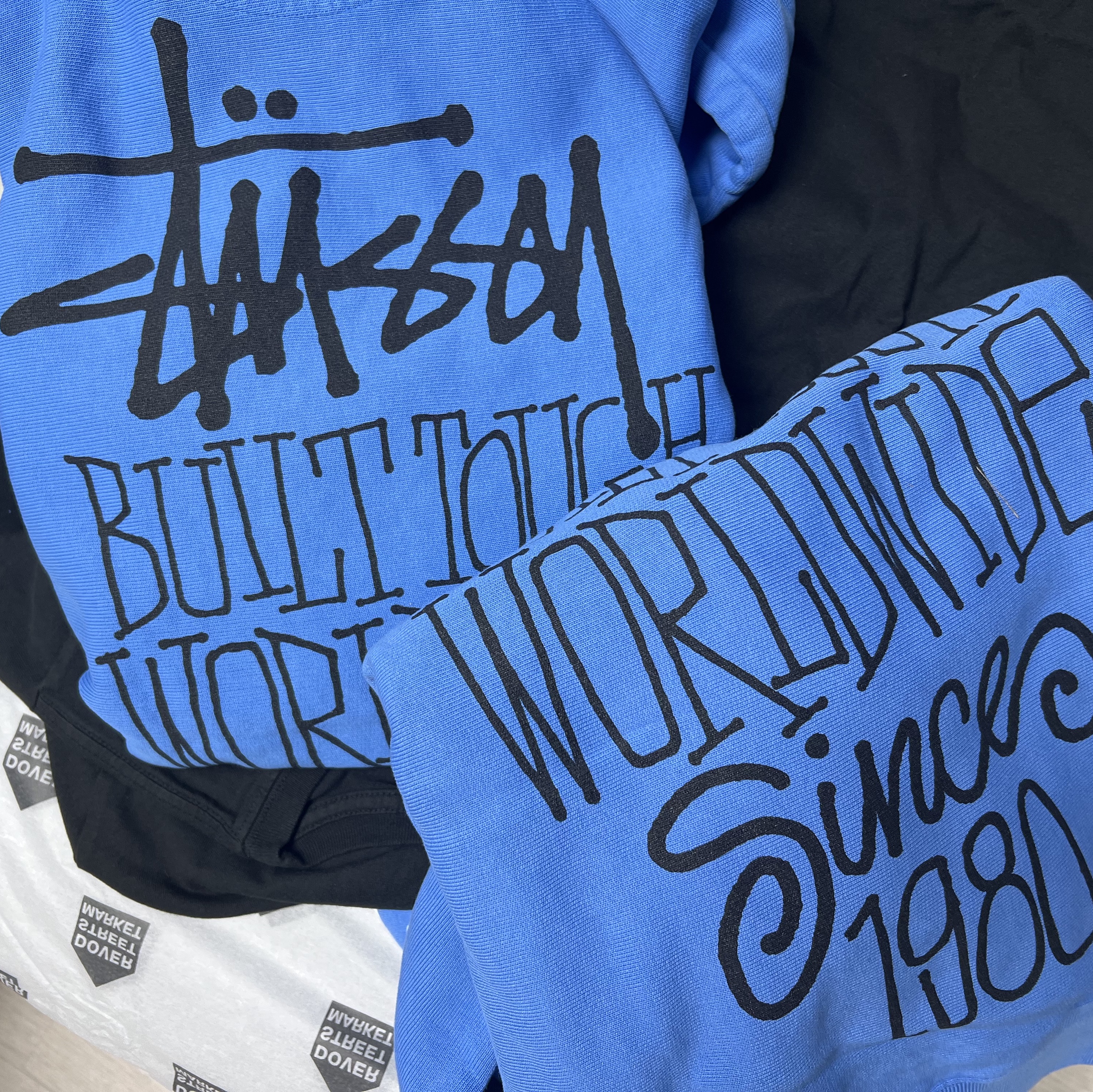 Stussy Built Tough Hoodie Pigment Dyed Blue 착용 스타일