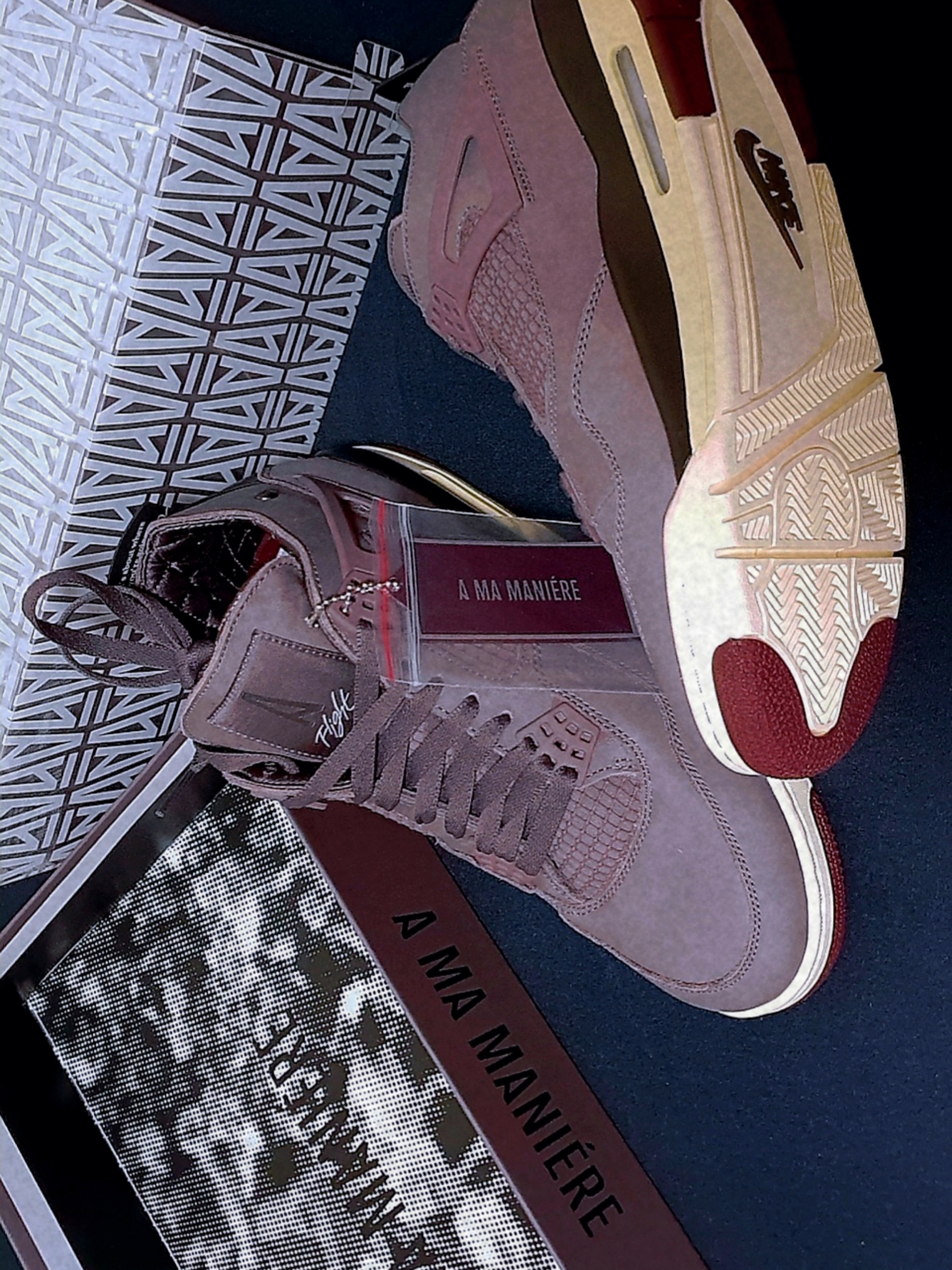 Jordan 4 x A Ma Maniere Retro Violet Ore 착용 스타일