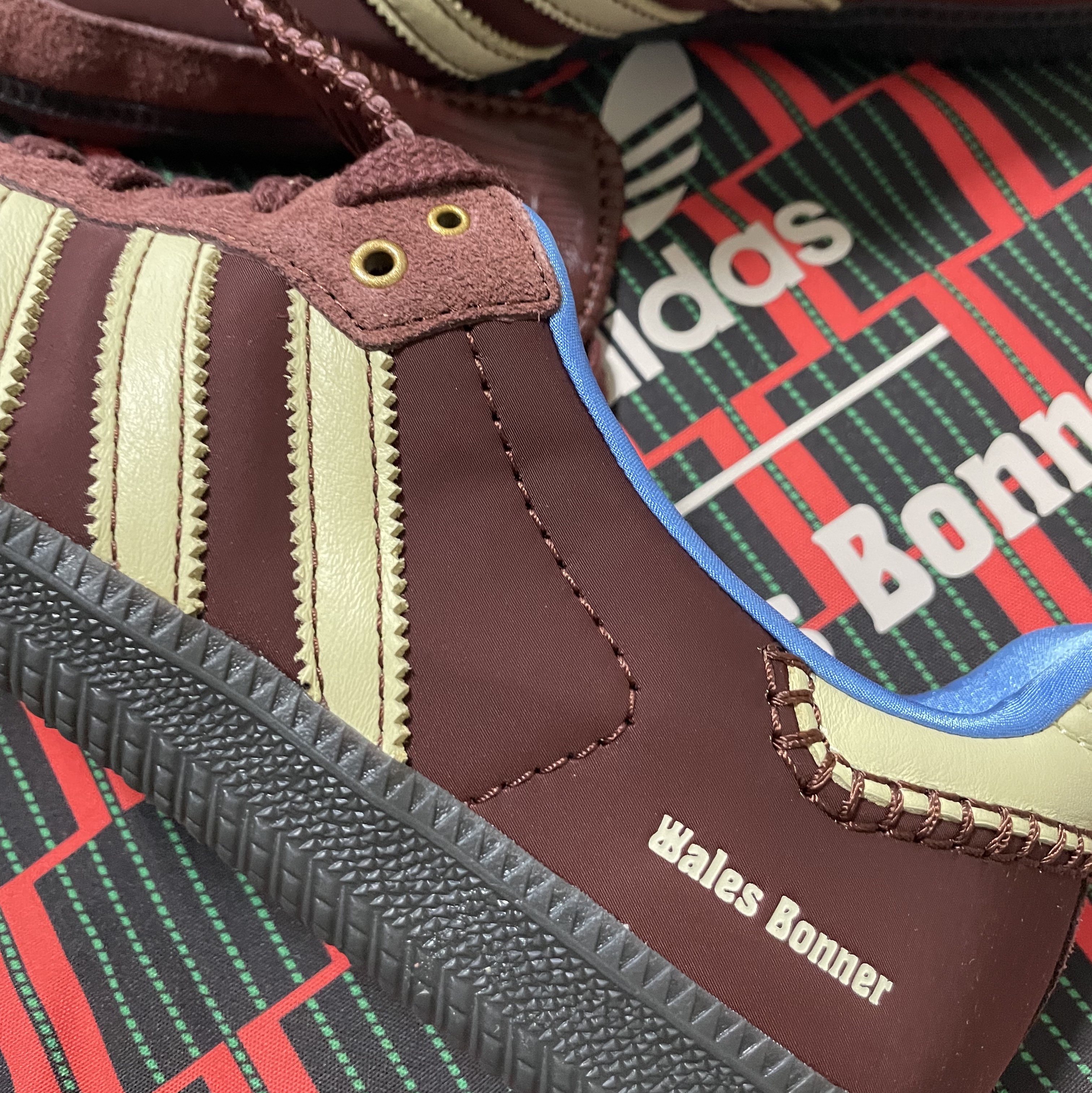 Adidas x Wales Bonner Nylon Samba Fox Brown Sandy Beige 착용 스타일