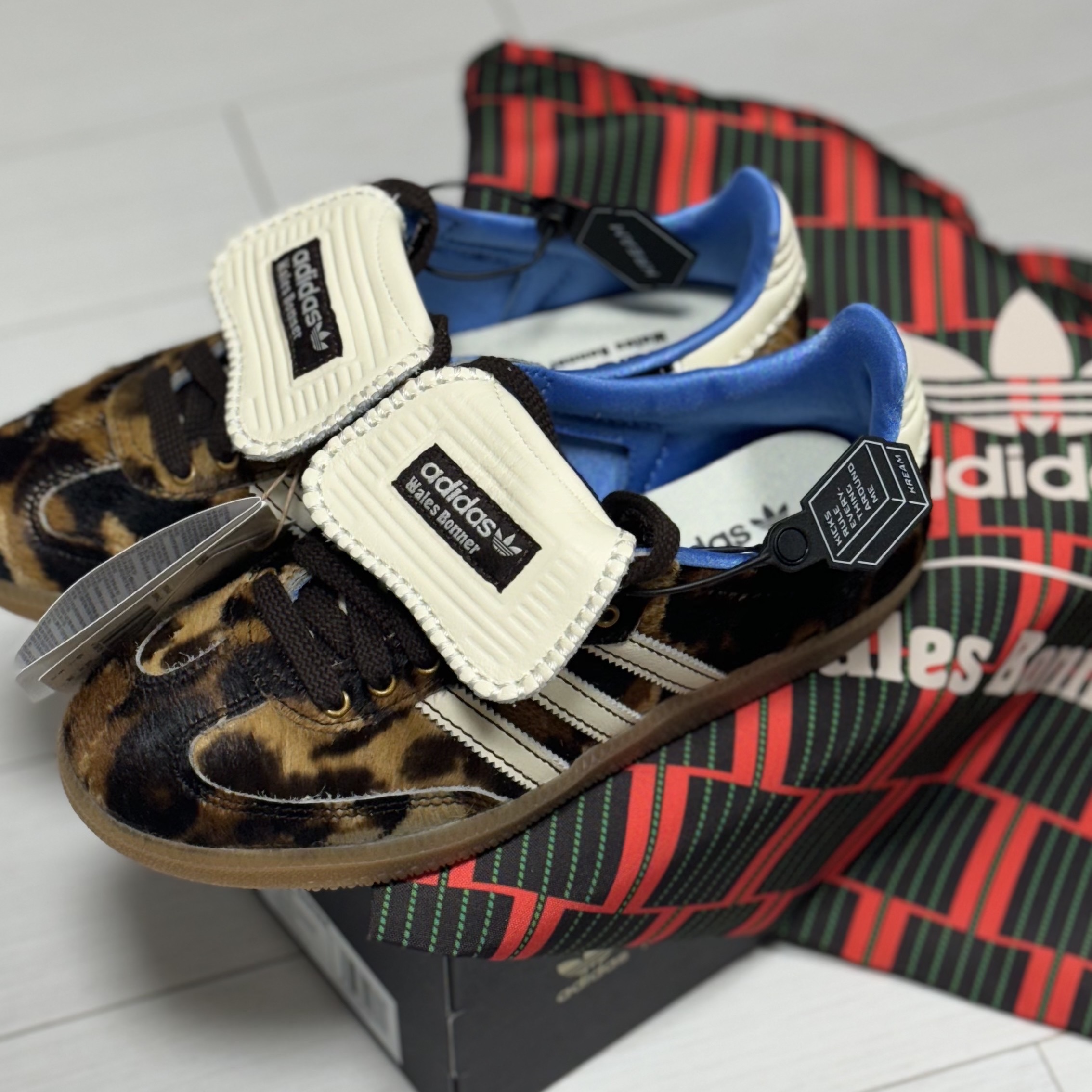 Adidas x Wales Bonner Pony Leo Samba Dark Brown Cream White 착용 스타일