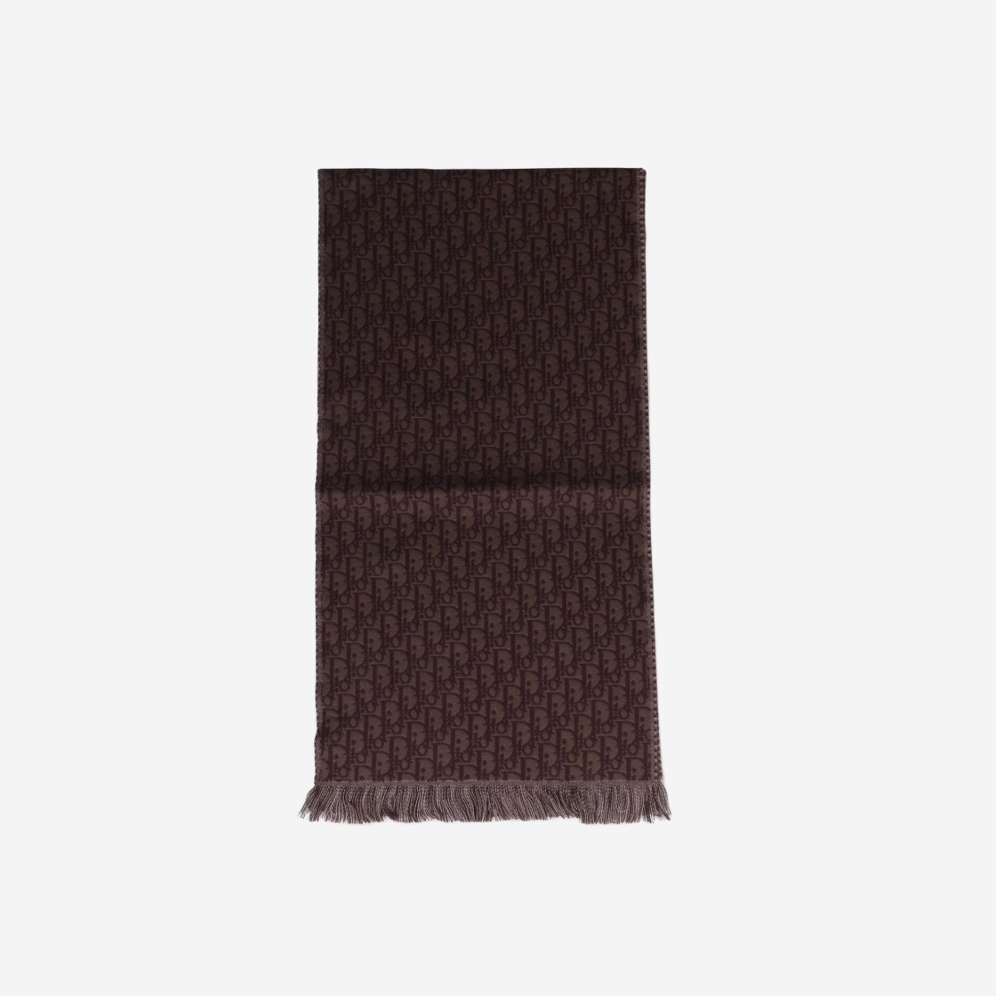 Dior Essentials Oblique Wool Scarf Marron 상세 이미지 1