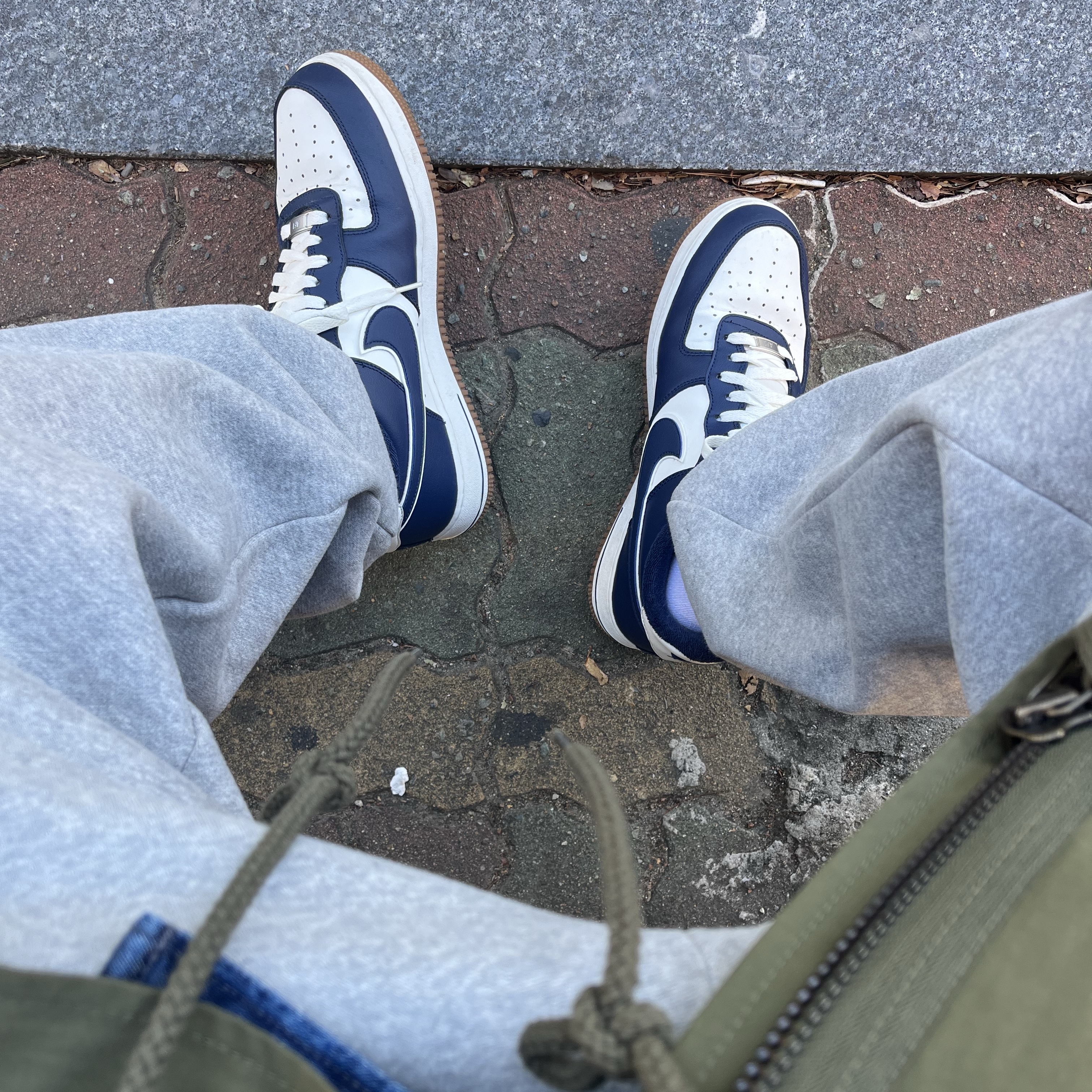 Nike Air Force 1 '07 LV8 Midnight Navy, Freak's Store M-65 Mods Coat Liner Set Olive 착용 스타일 - 2