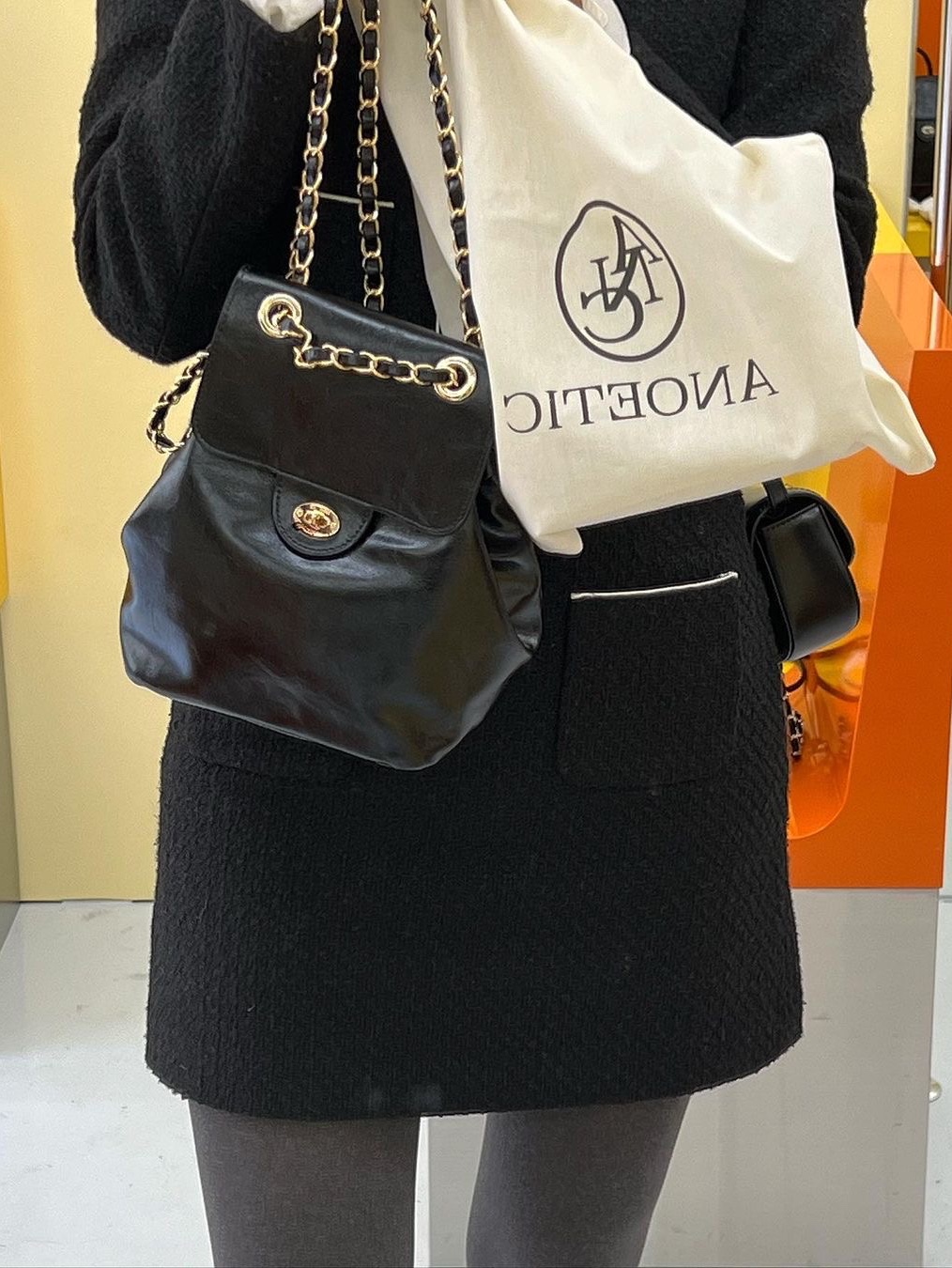 Anoetic Anc Classic Backpack Black, Anoetic Anc Classic Backpack Silver 착용 스타일