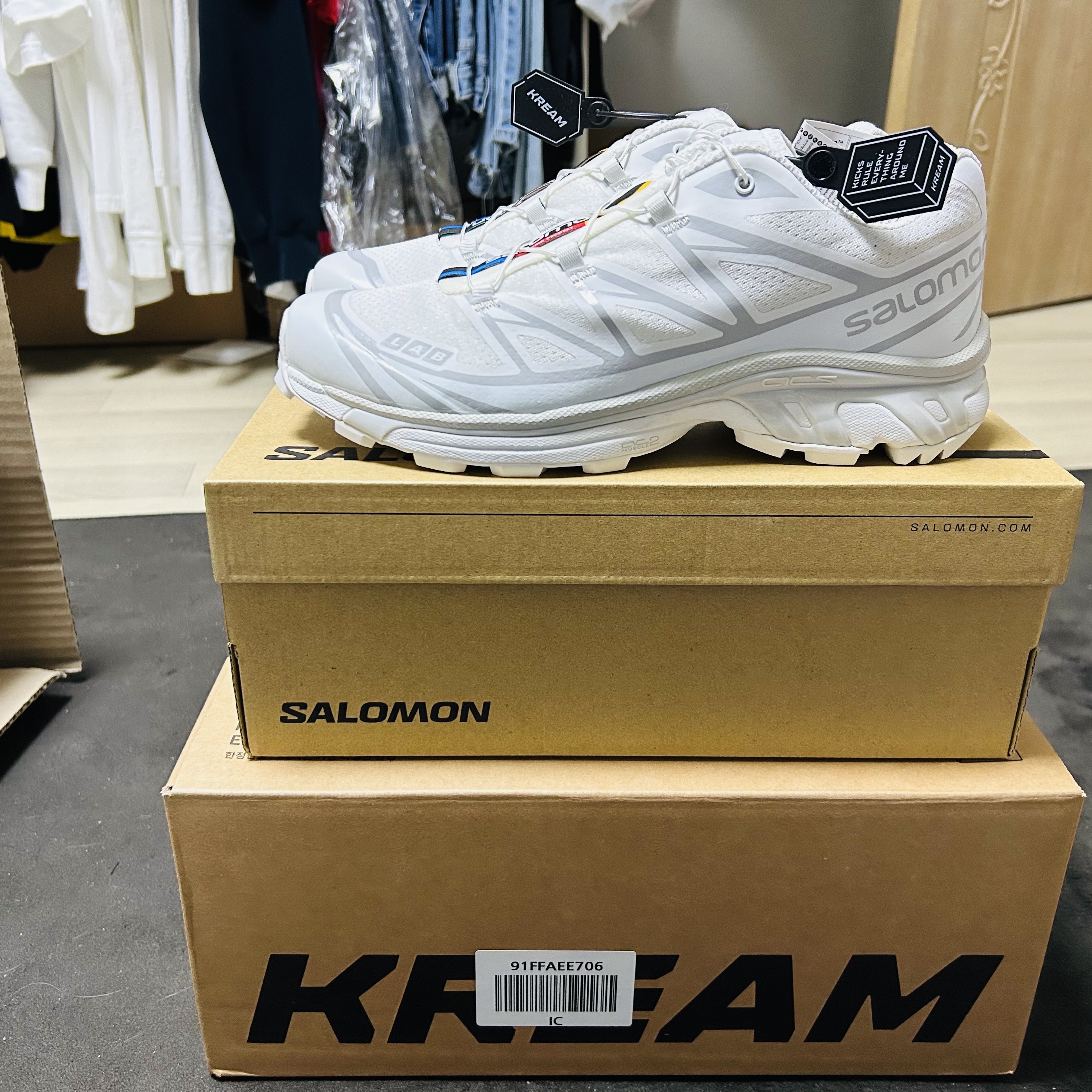 Salomon XT-6 ADV White 착용 스타일 - 2
