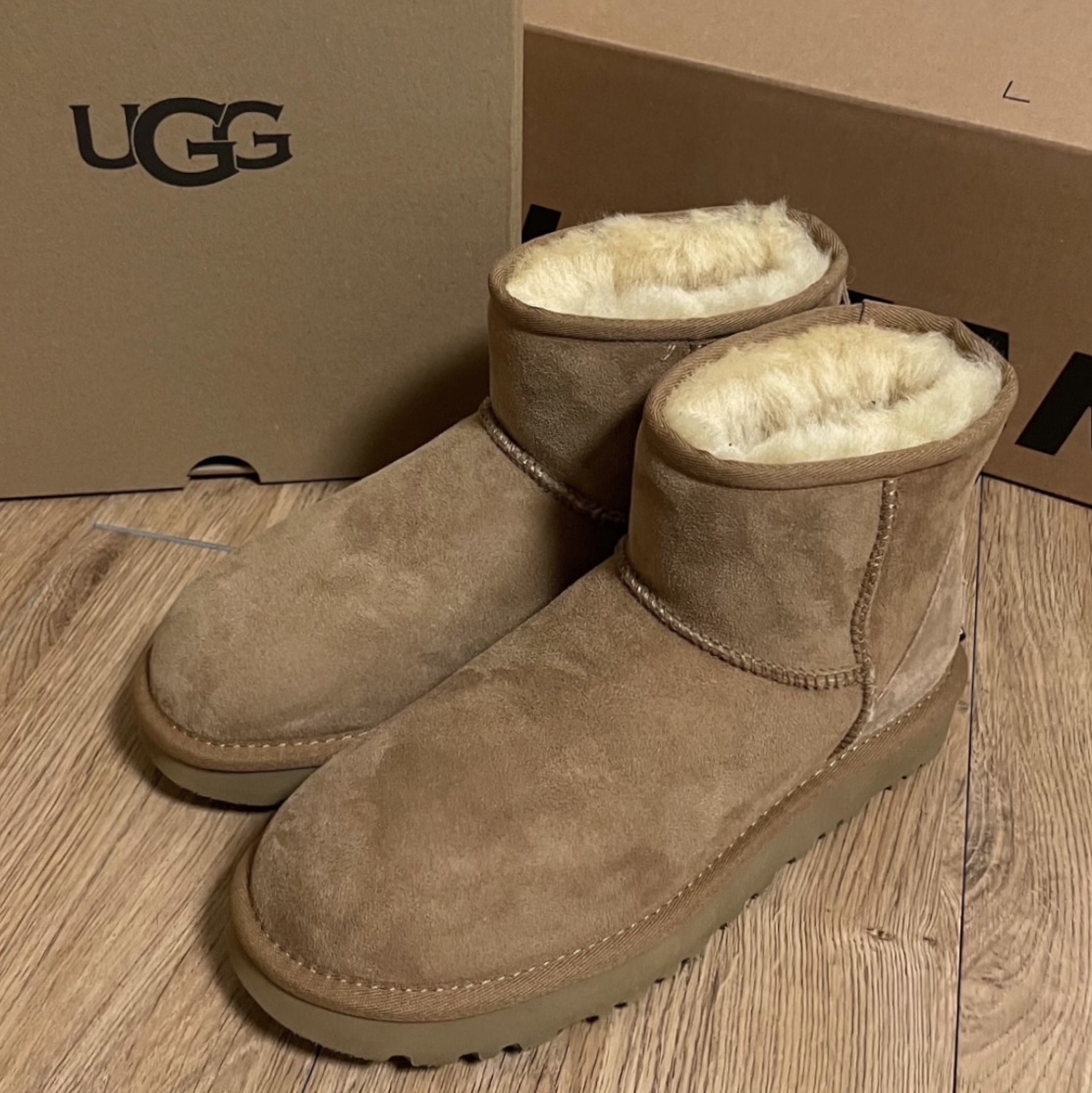 (W) UGG Classic Mini II Boots Chestnut 착용 스타일