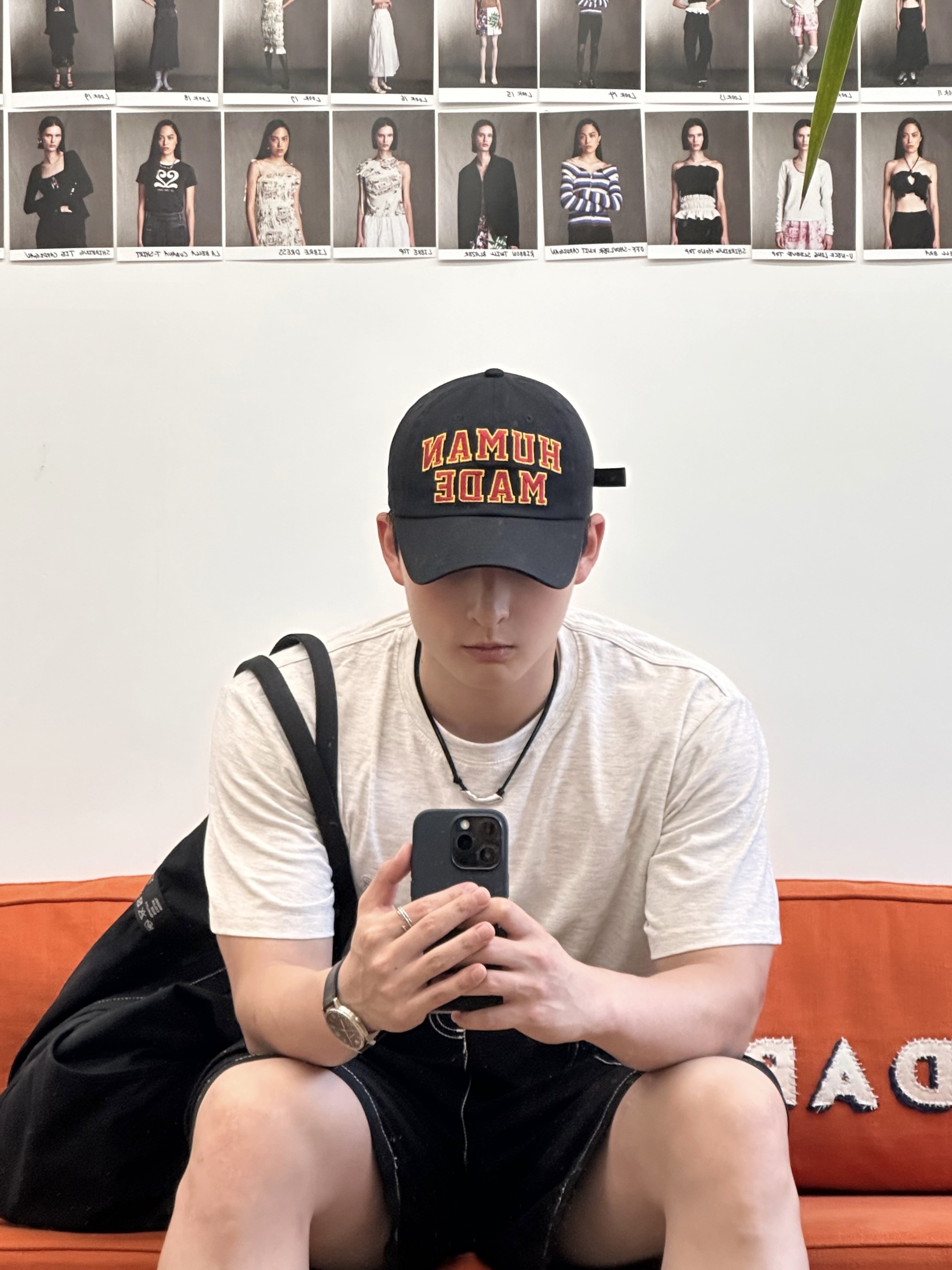 Human Made 6-Panel Twill Cap #2 Black 착용 스타일