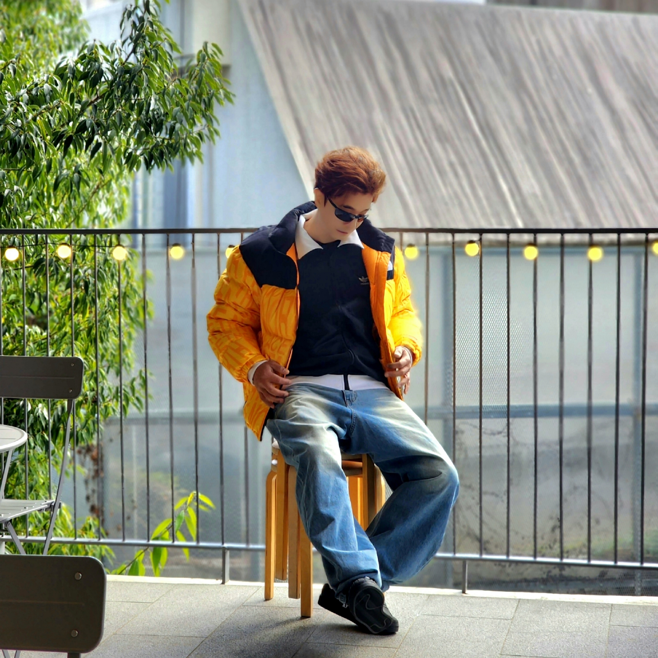The North Face White Label Novelty Nuptse Down Jacket P Yellow, Adidas Superstar Core Black White 착용 스타일 - 2