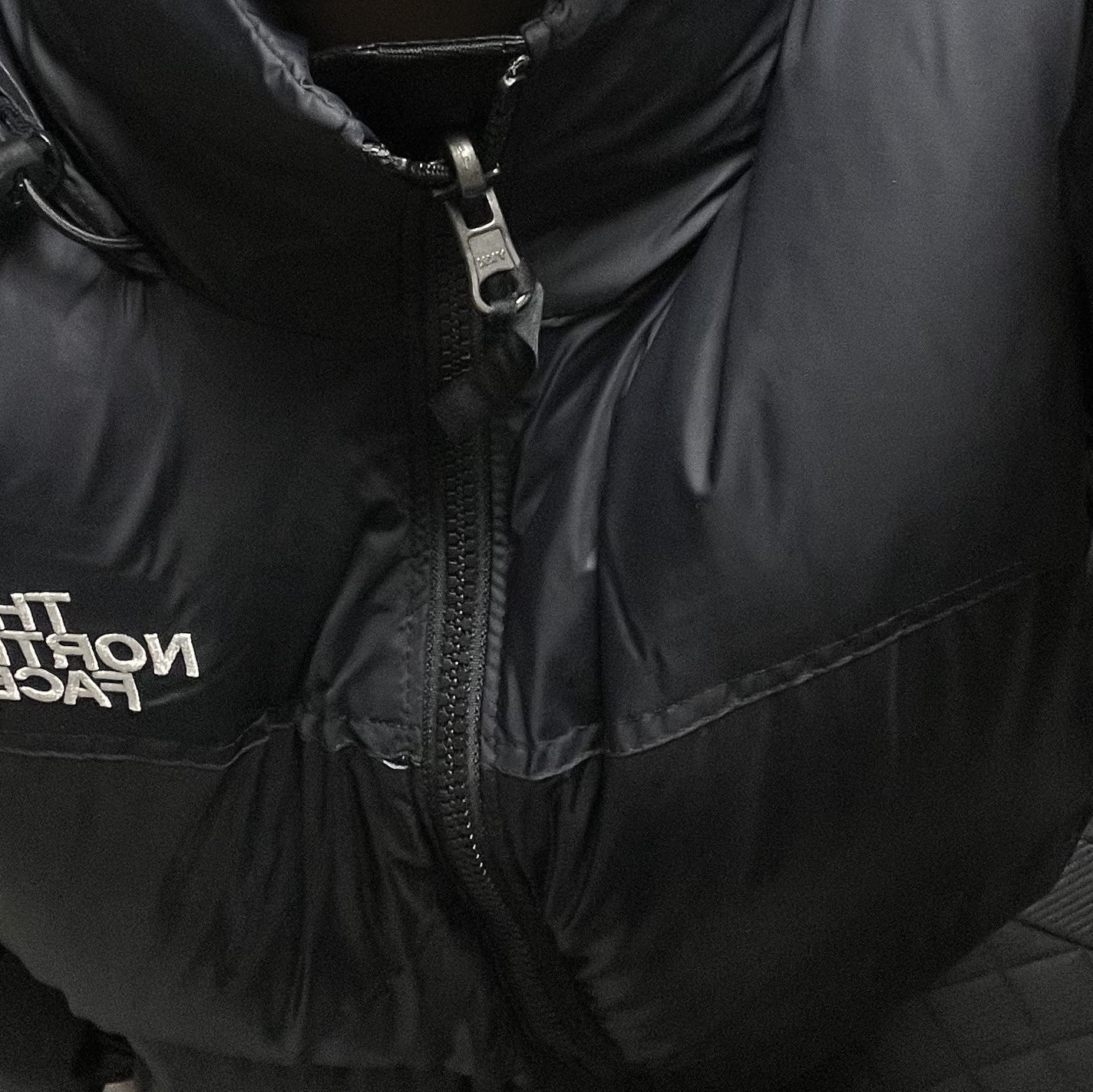 The North Face 1996 Eco Nuptse Jacket Real Black 착용 스타일 - 1
