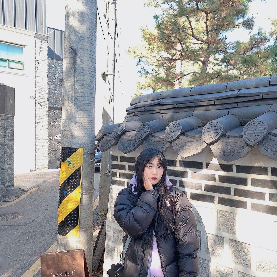 The North Face 1996 Eco Nuptse Jacket Black 착용 스타일 - 2