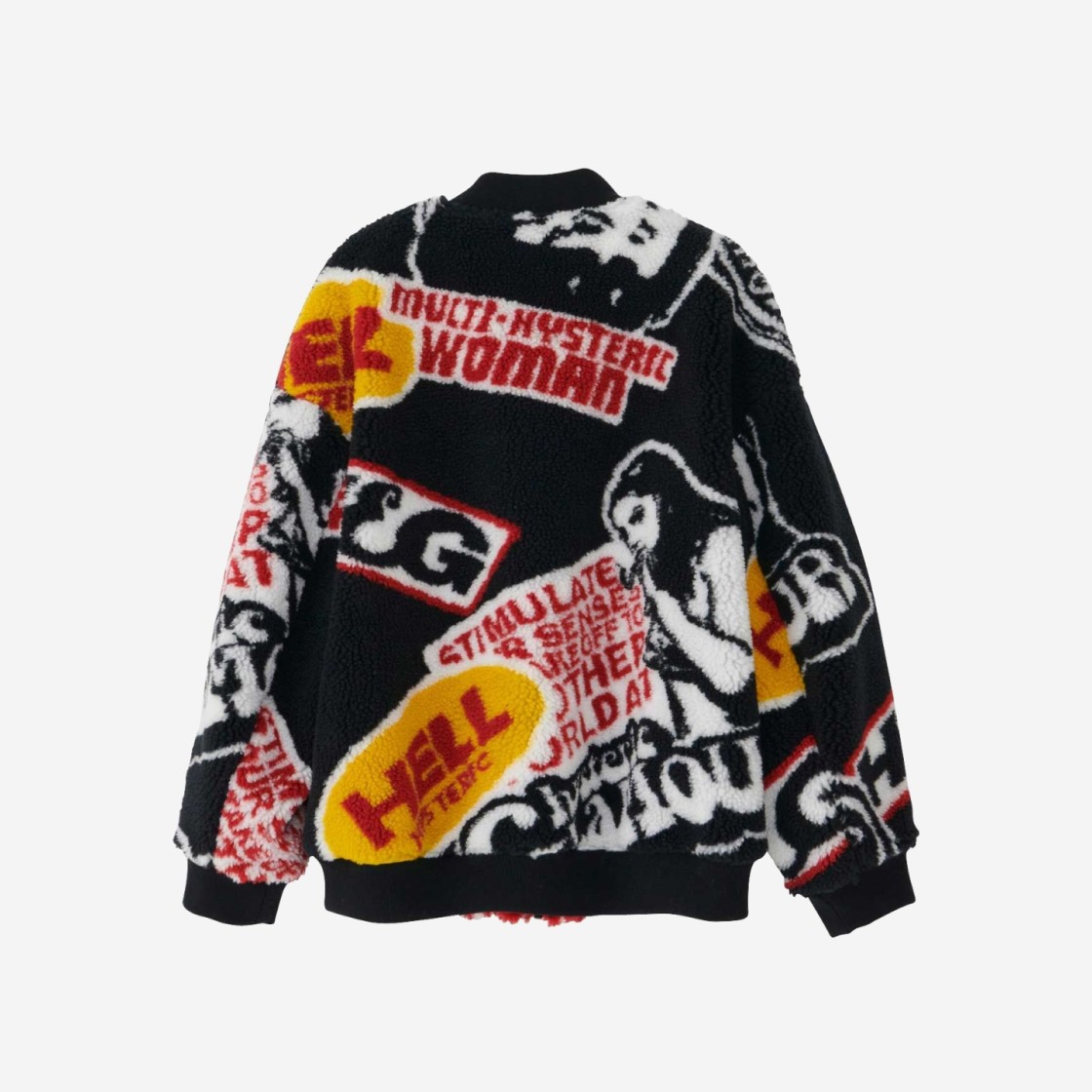 (W) Hysteric Glamour HG Roadrunners Pattern Jacquard Ribbed Blouson Black Multicolor 상세 이미지 2