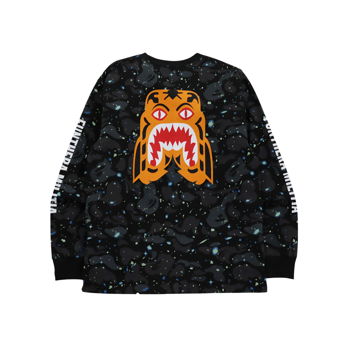 BAPE Space Camo Tiger L/S T-Shirt Black 상세 이미지 2