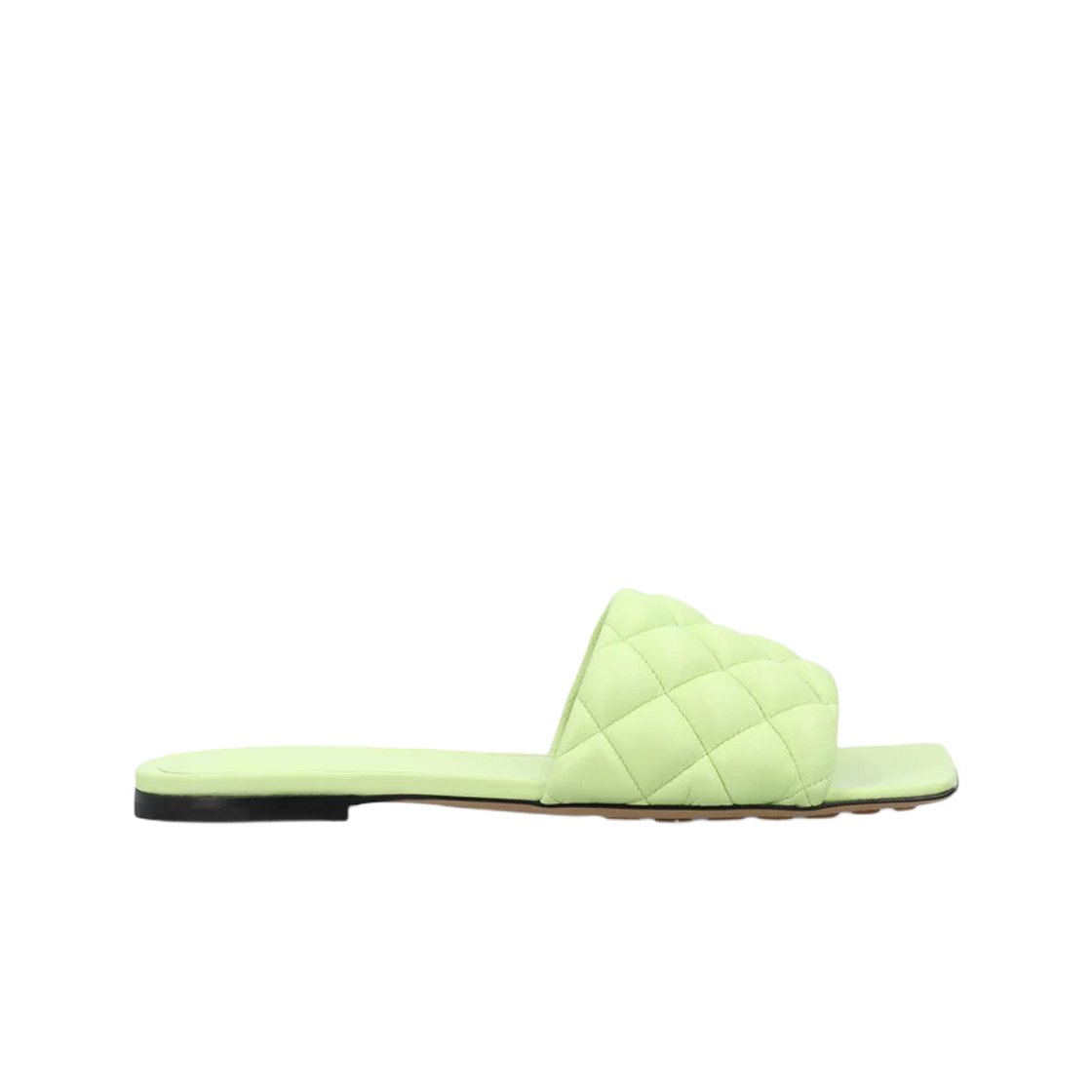 (W) 보테가 베네타 퀼티드 레더 패딩 플랫 샌들 페넬((W) Bottega Veneta Quilted Leather Padded Flat Sandal Fennel)