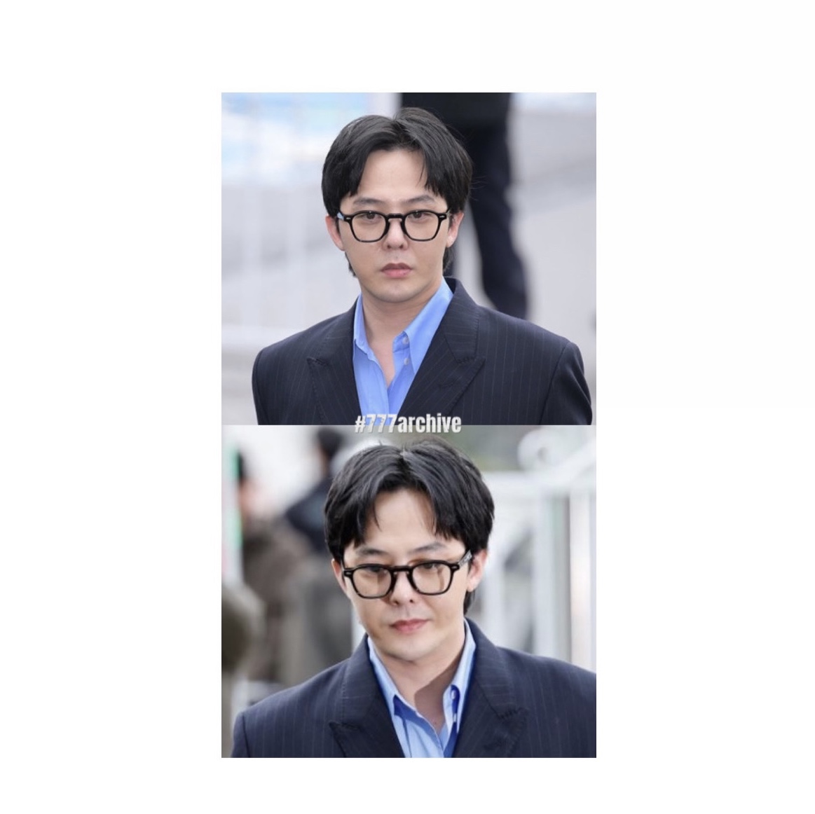 Jacques Marie Mage Zephirin 47 Blue Lenses Noir 3 착용 스타일 - 1