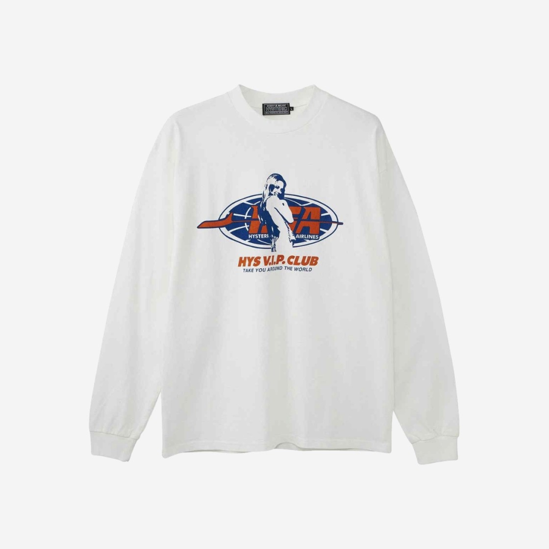 Hysteric Glamour Hysteric Airline LS T-Shirt White 상세 이미지 1