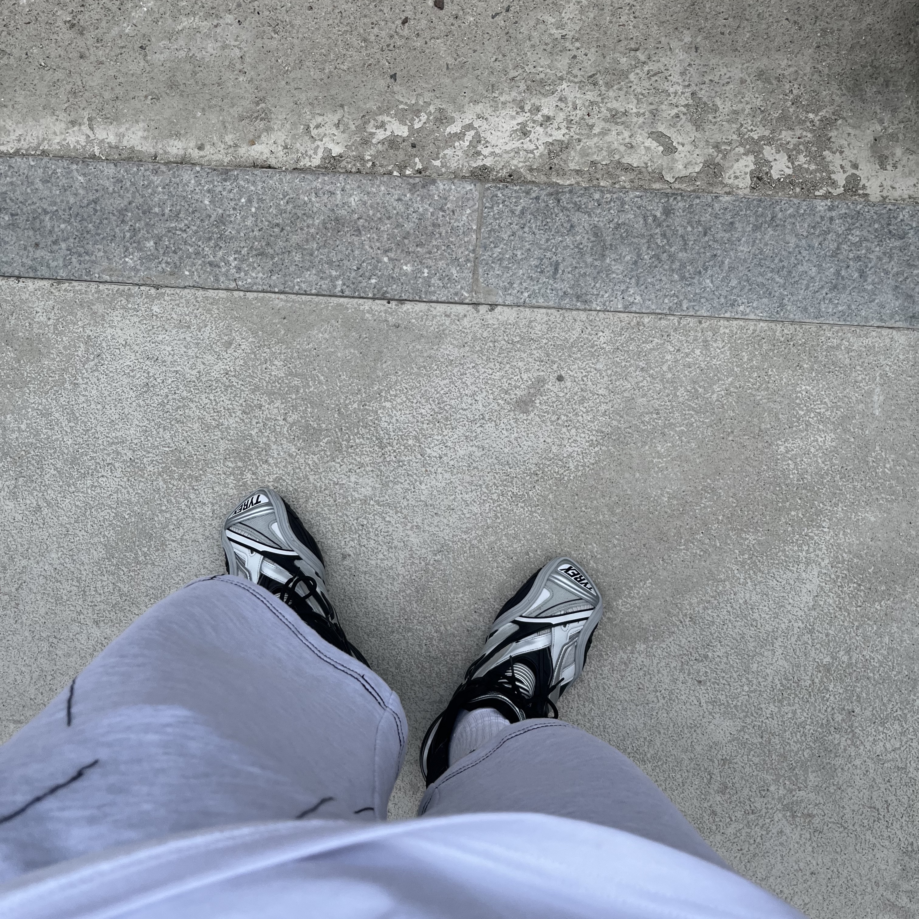 Balenciaga Tyrex Sneakers Black Grey 착용 스타일