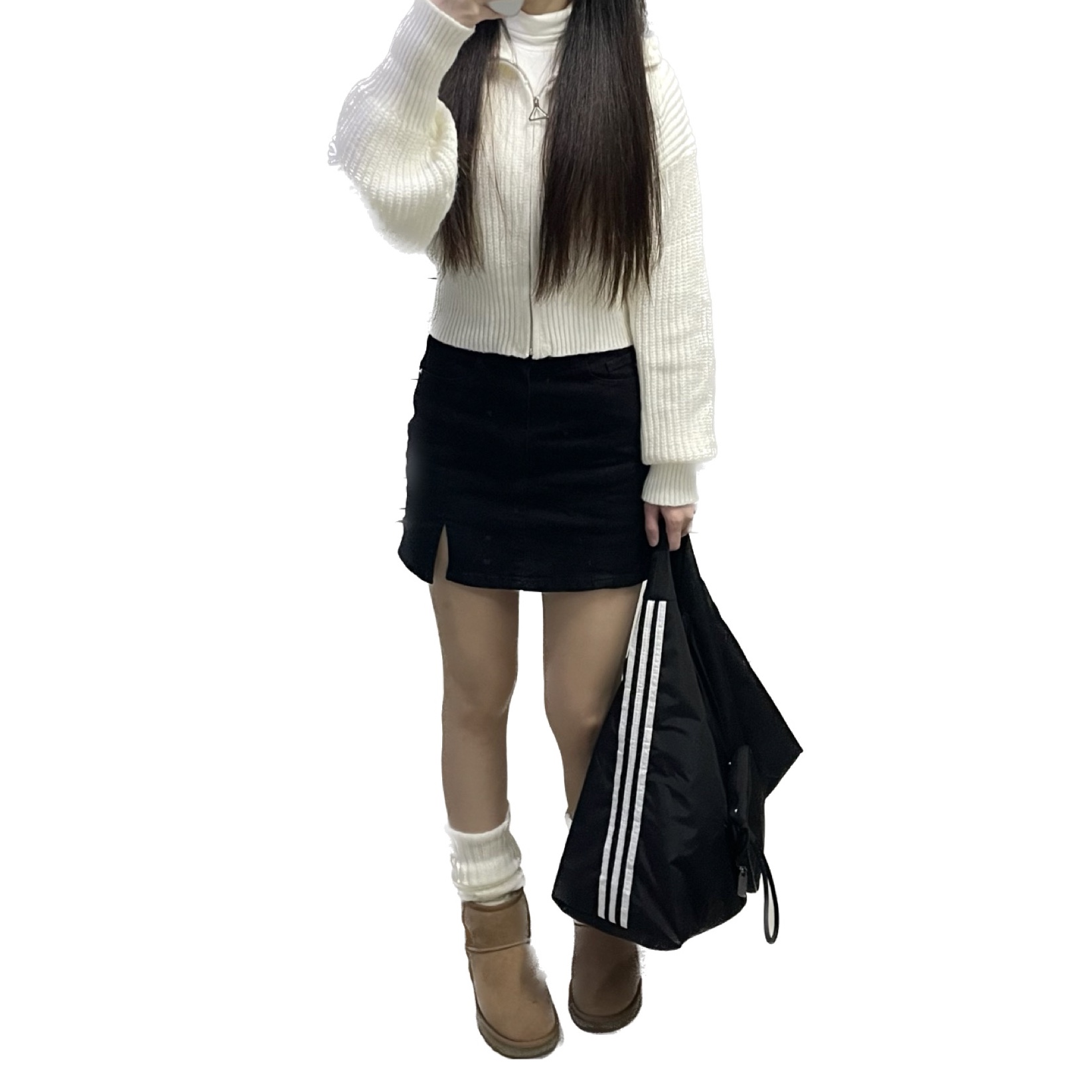 Adidas Always Original Shoulder Bag Black, (W) UGG Classic Mini II Boots Chestnut 착용 스타일 - 1