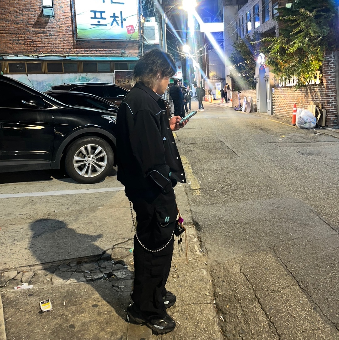 Needles PE/PU Double Cloth Piping Cowboy Jacket Black, Balenciaga Track Sneakers Triple Black 착용 스타일
