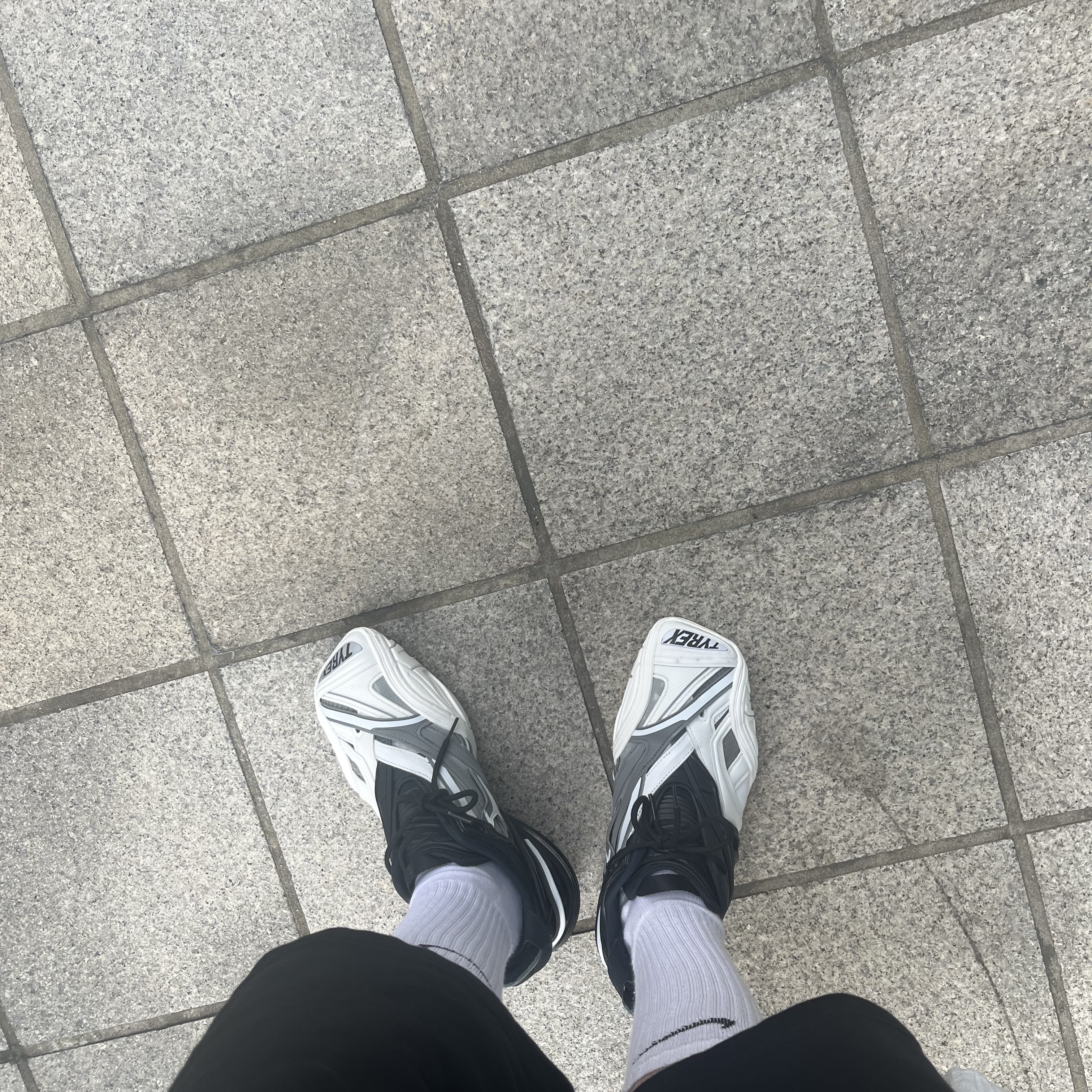 Balenciaga Tyrex Sneakers Black White, (W) Balenciaga Tyrex Sneakers Black White 착용 스타일