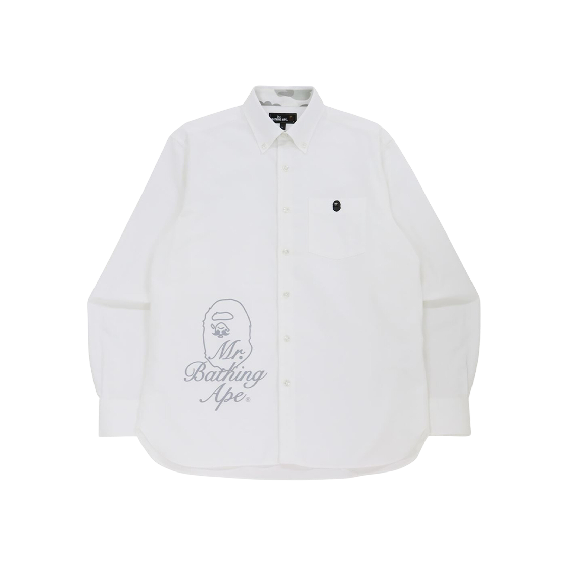 BAPE Wide Logo Print Shirt White 상세 이미지 1