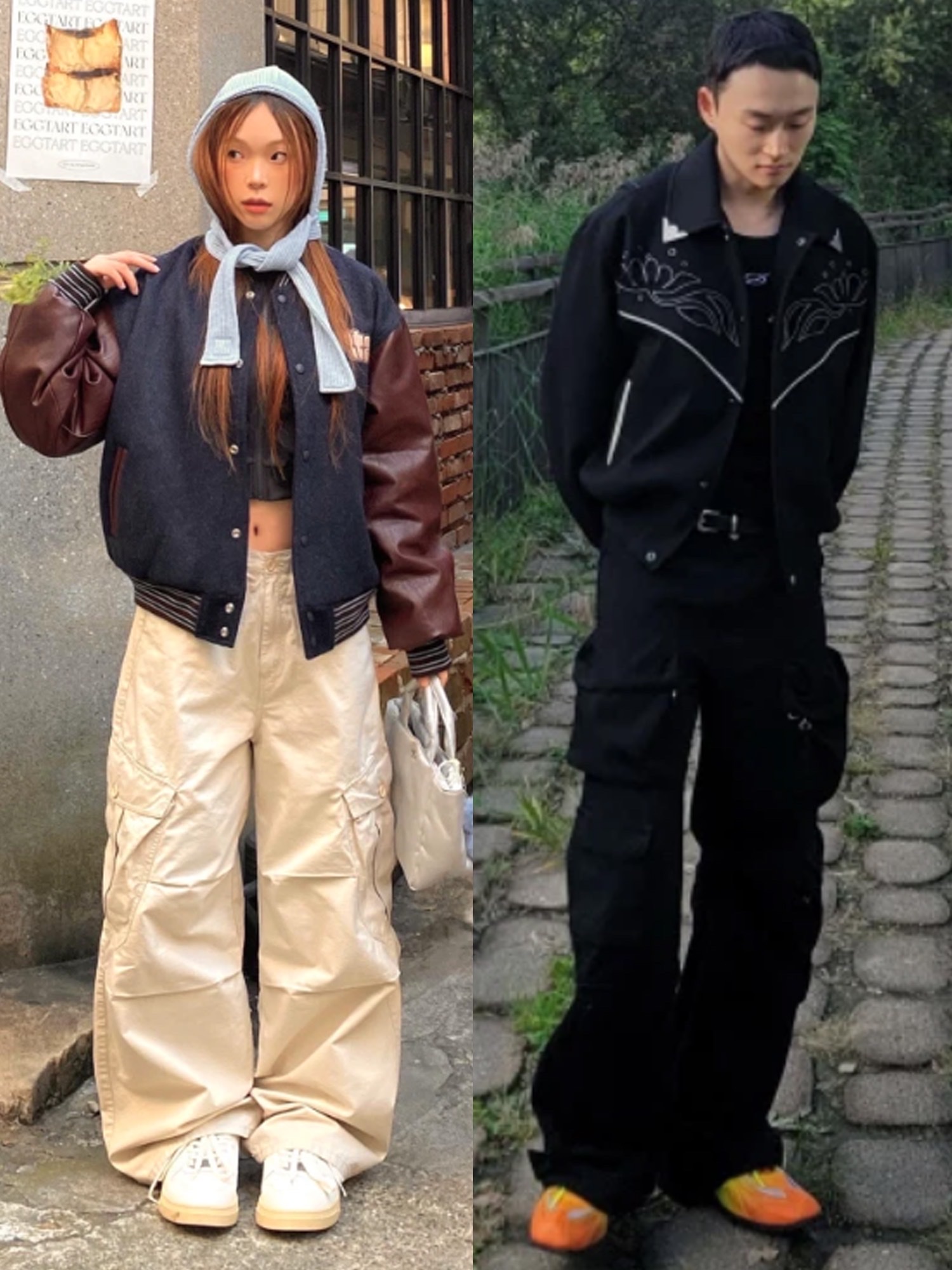 Jacquemus La Cagoule Bricciola Puffed Ear Flap Hat Navy, Asics Gel-1130 Steel Grey Pure Silver 착용 스타일 - 3