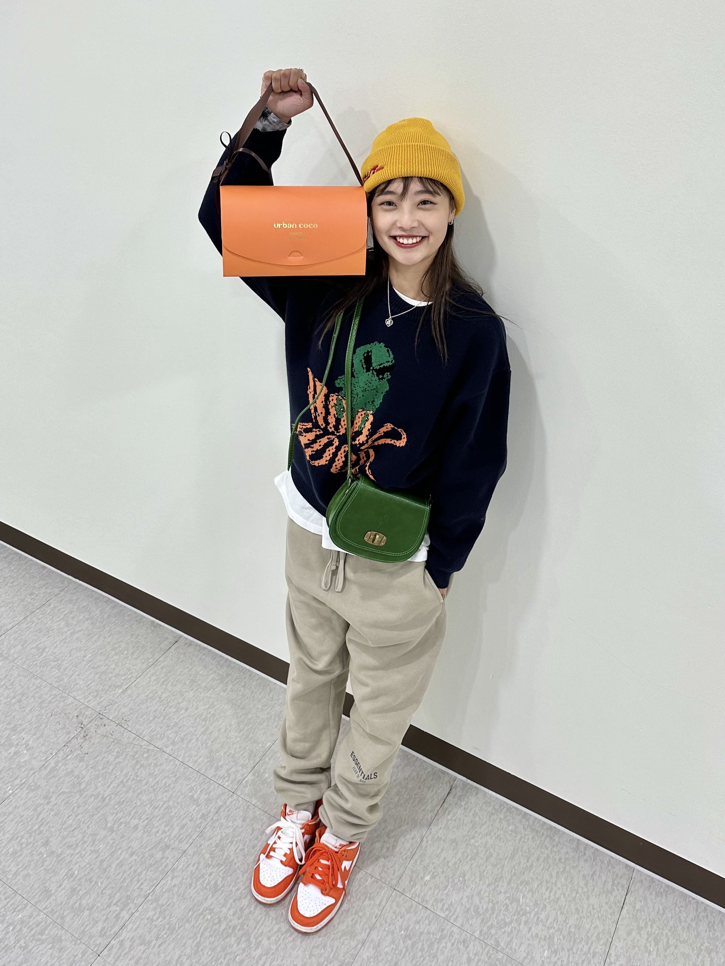Nike Dunk Low SP Syracuse 2020, Essentials Sweatpants Olive/Khaki - 20FW 착용 스타일 - 1