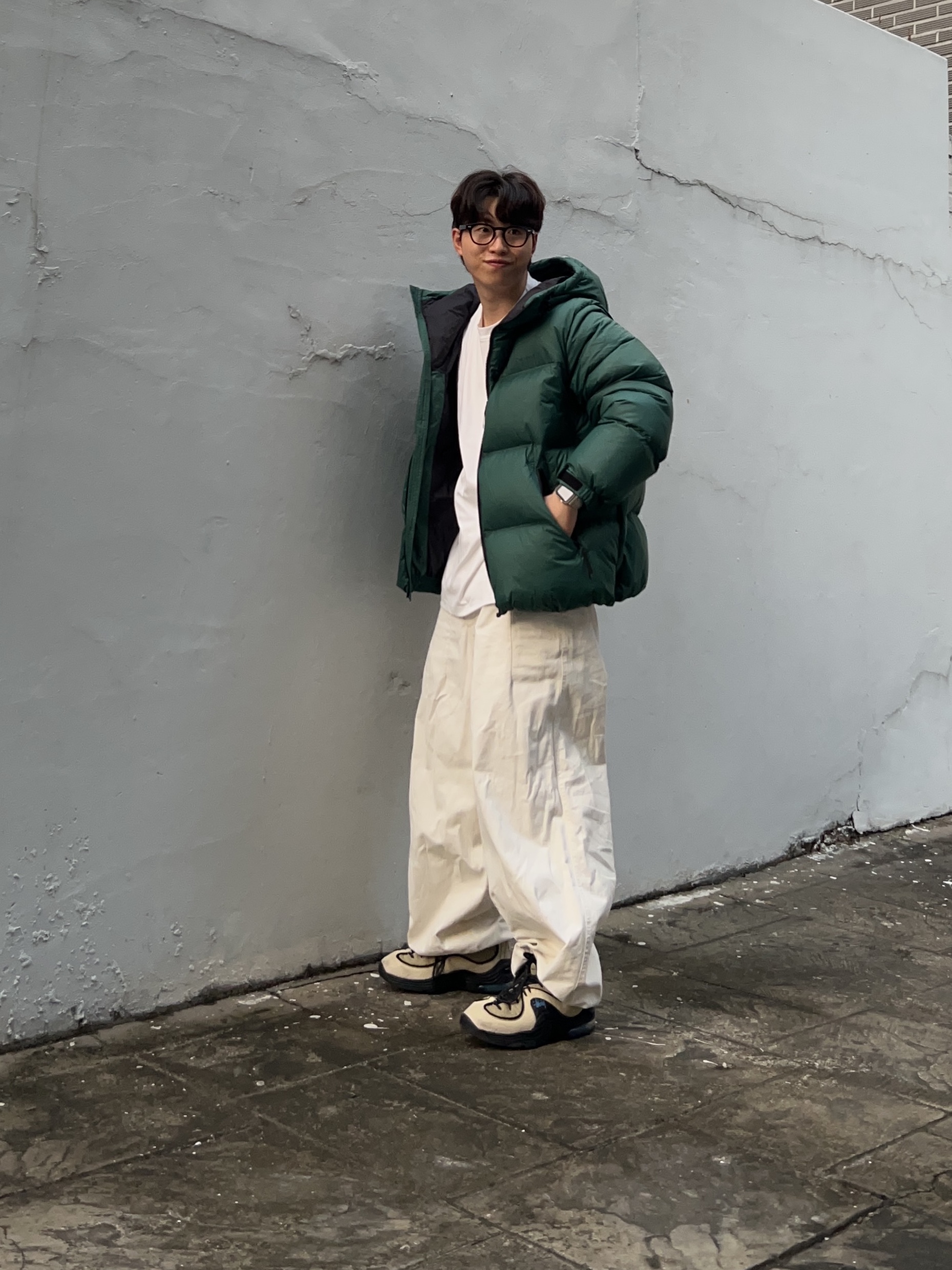 Nike x Stussy Air Penny II Rattan and Limestone 착용 스타일 - 2