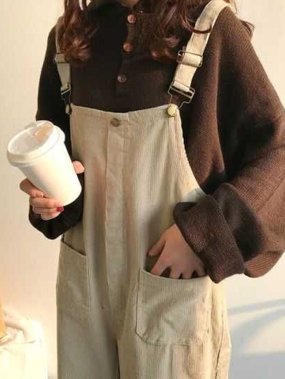 Human Made Corduroy Easy Pants Beige, (W) Tod's Kate Leather Loafer Brown 착용 스타일 - 4