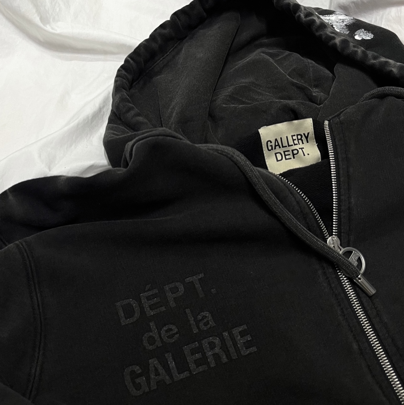 Gallery Dept. x Lanvin Painted Logo Zip-Up Hoodie Multicolor 착용 스타일
