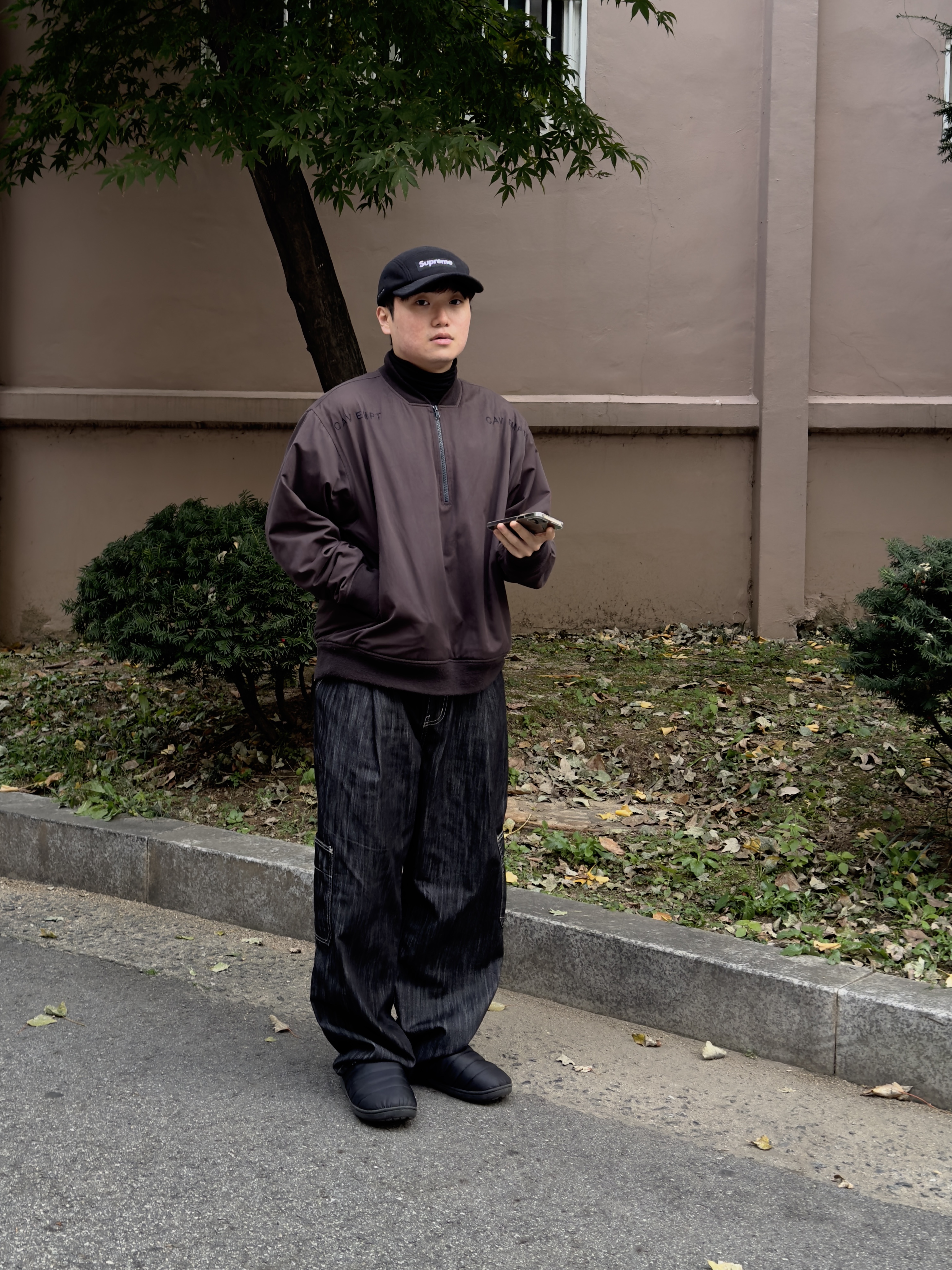 Supreme Polartec Camp Cap Black - 22FW, Subu Permanent F-Line Black 착용 스타일