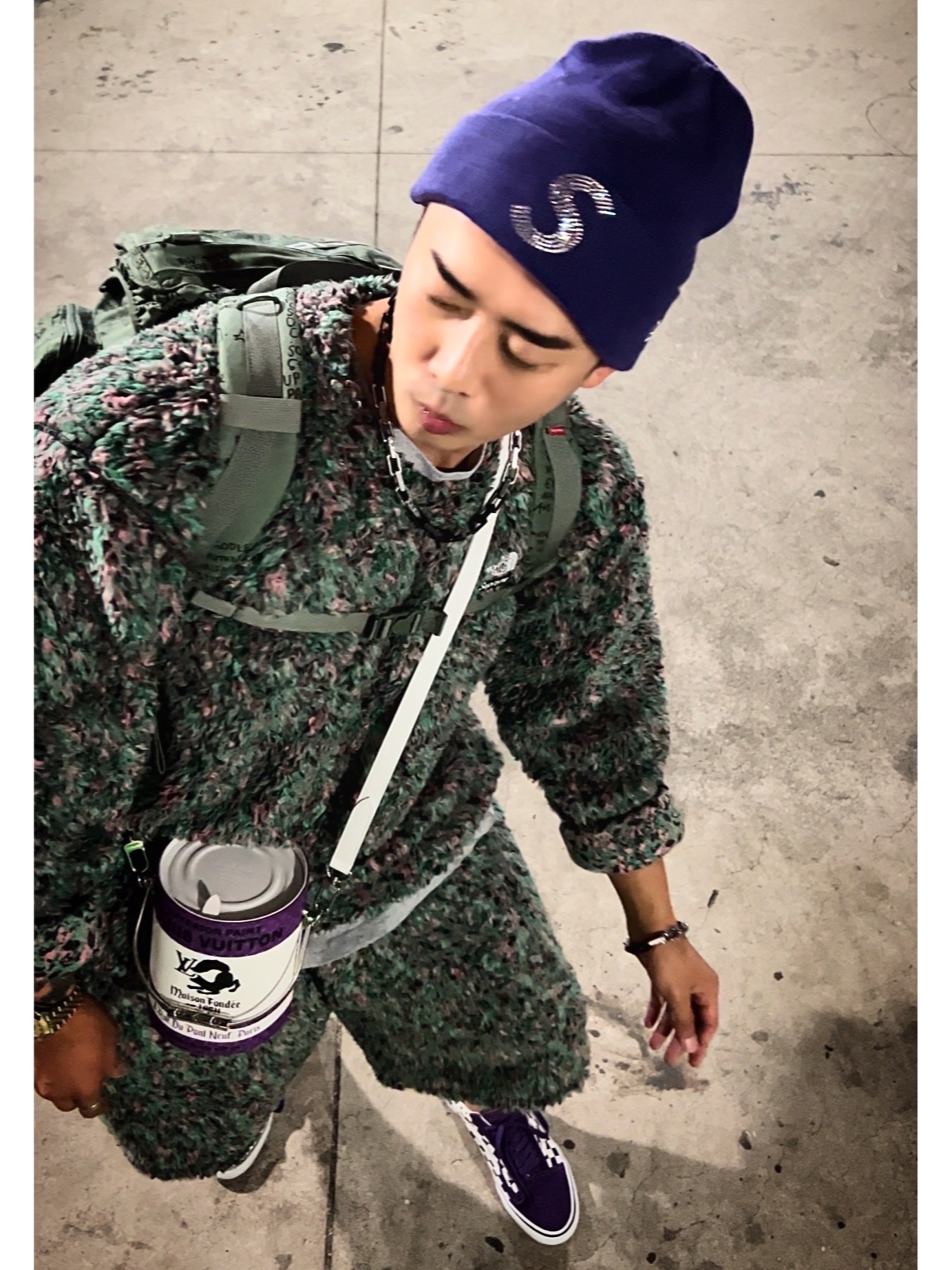 Supreme New Era Swarovski S Logo Beanie Purple - 21SS, Vans x Supreme x Swarovski Old Skool Purple ์ฐฉ์ฉ ์คํ์ผ - 7