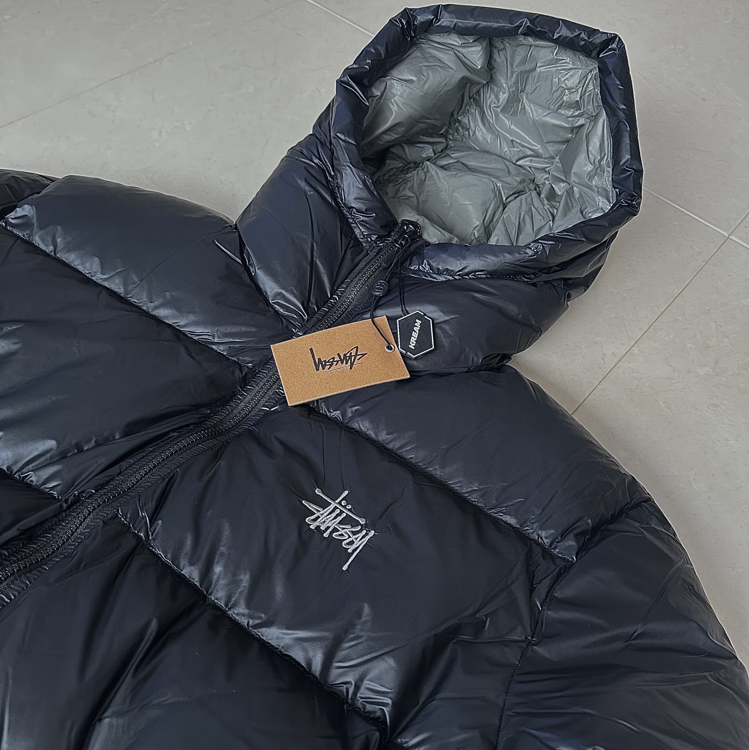Stussy Down Parka Micro Ripstop Phantom Black 착용 스타일
