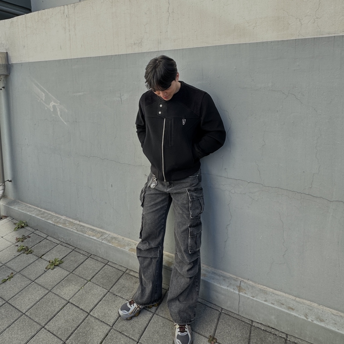 Undermycar Gaudin Alpaca Shoulder Wool Blouson Moonless Night - 22SS, Asics Gel-Quantum Kinetic Carbon Pure Gold 착용 스타일