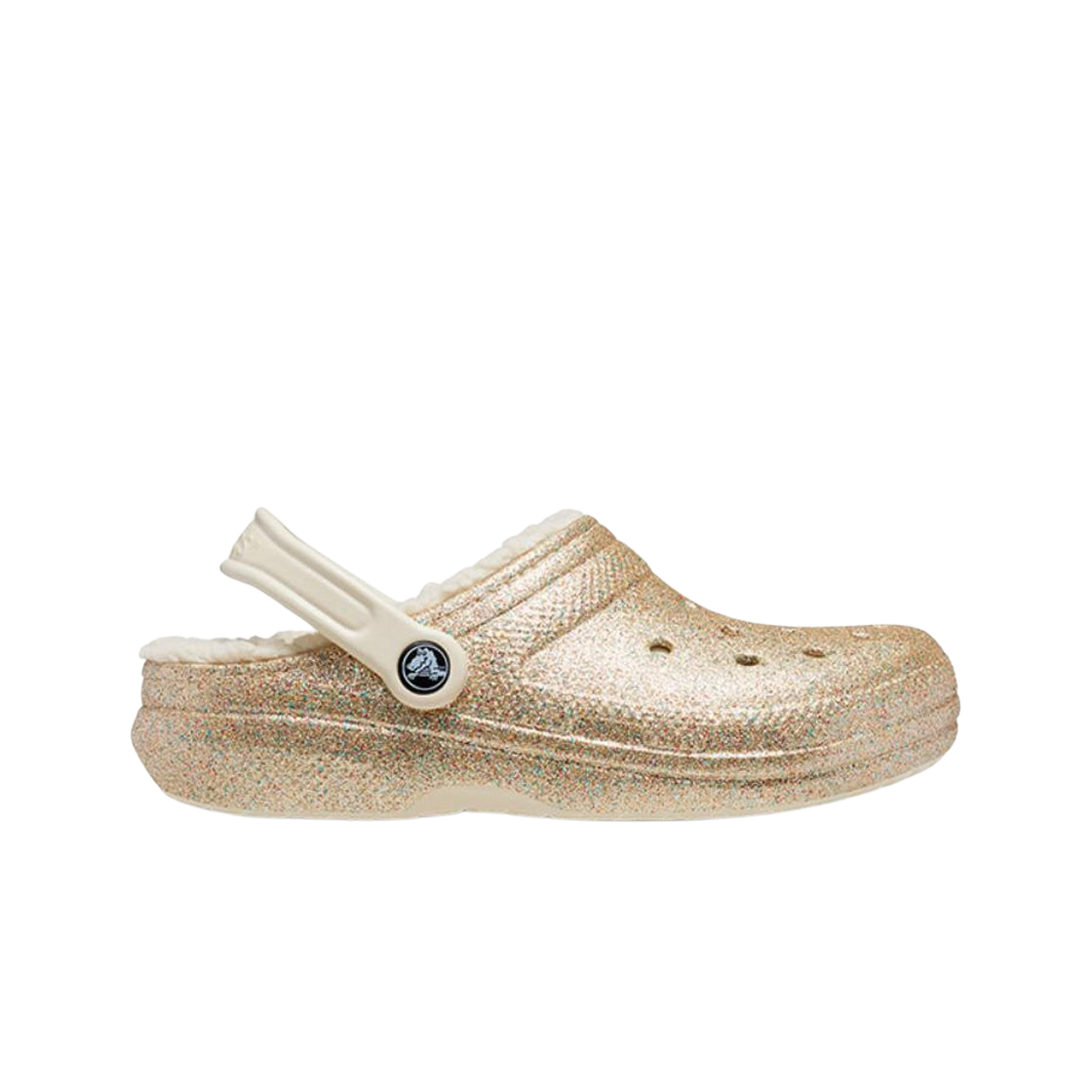 205842-93S Crocs Classic Glitter Lined Clog Gold