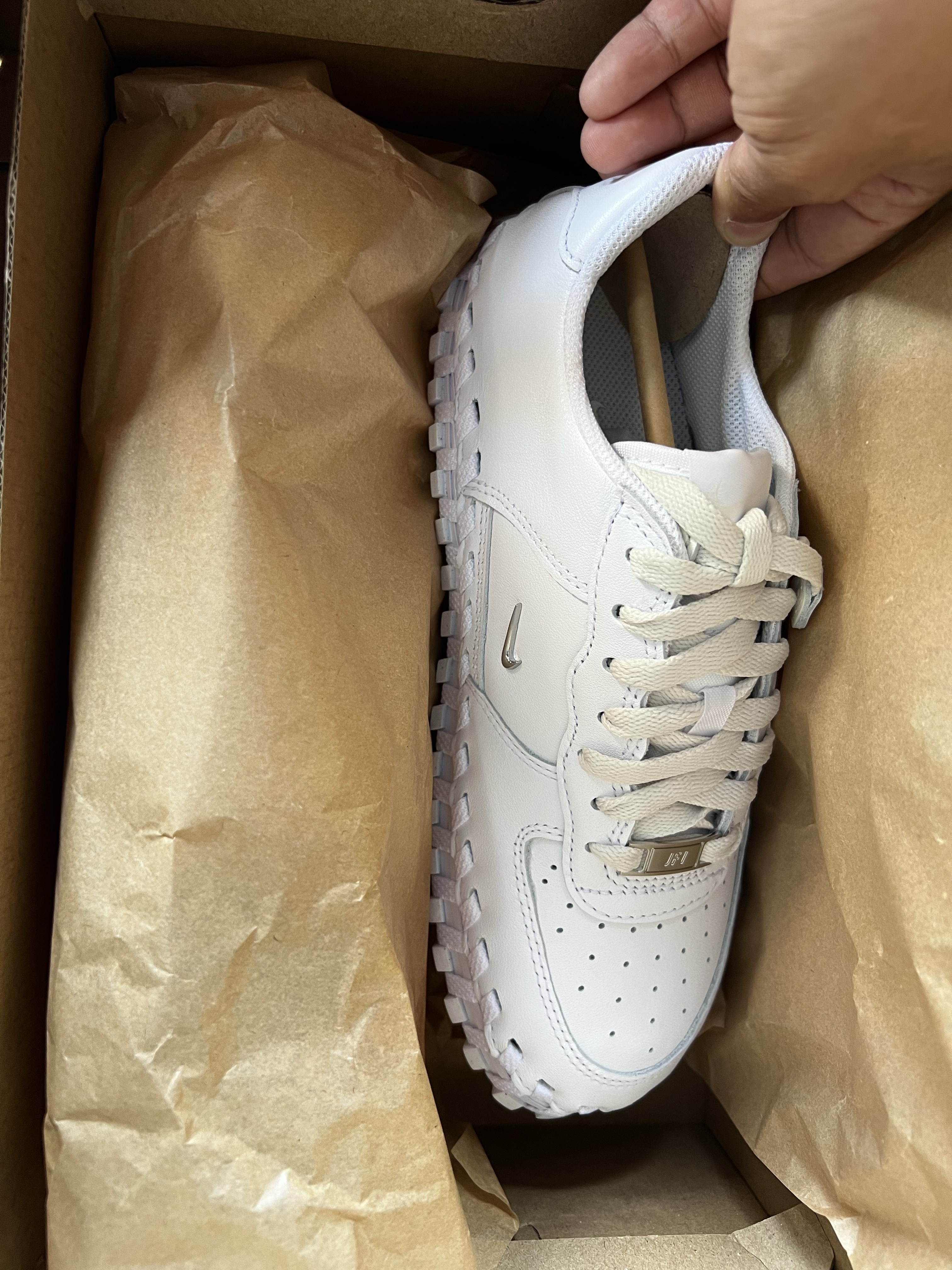Nike x Jacquemus J Force 1 Low LX SP White 착용 스타일