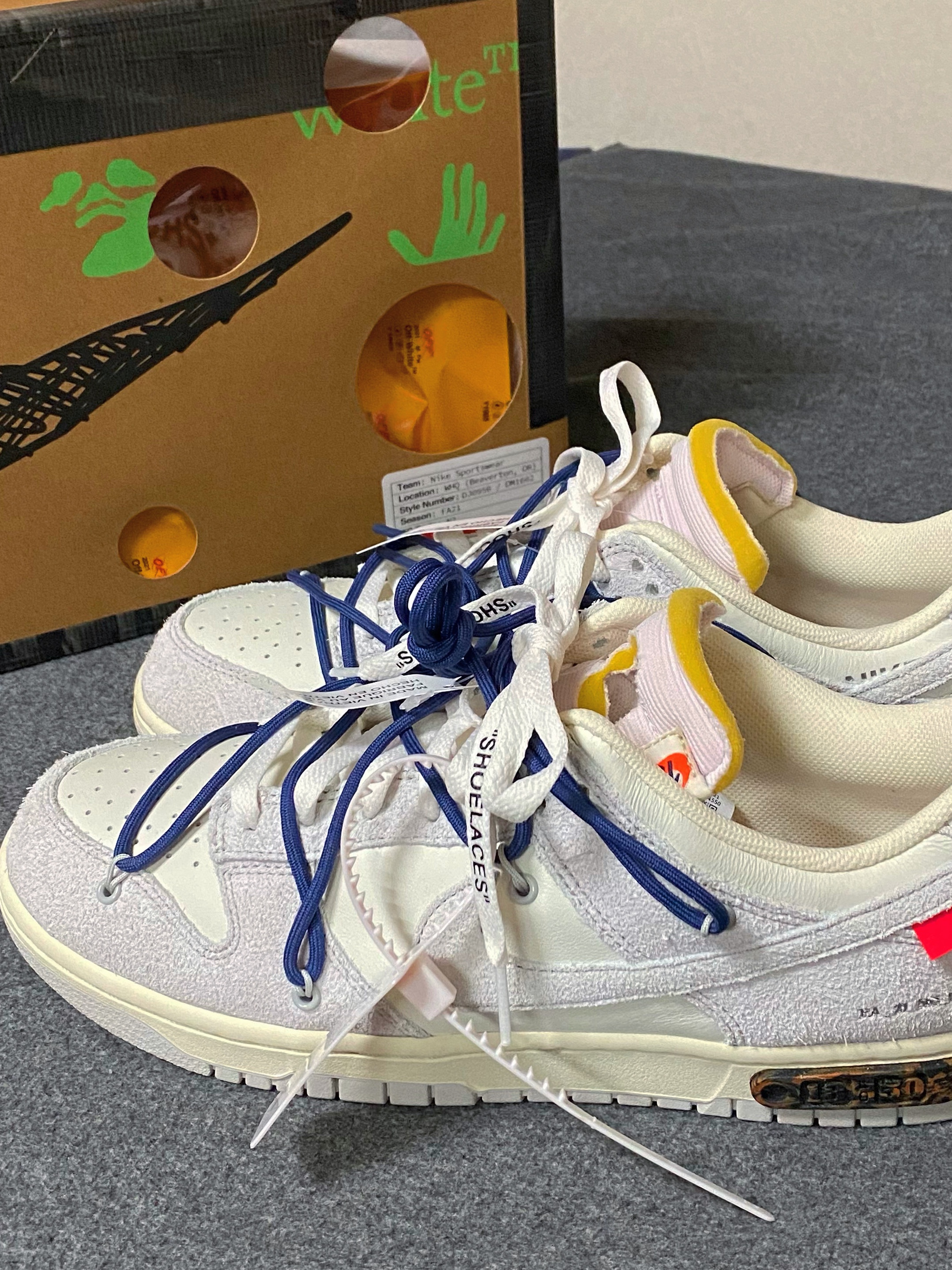 Nike x Off-White Dunk Low The 50 - Lot 18 착용 스타일 - 2