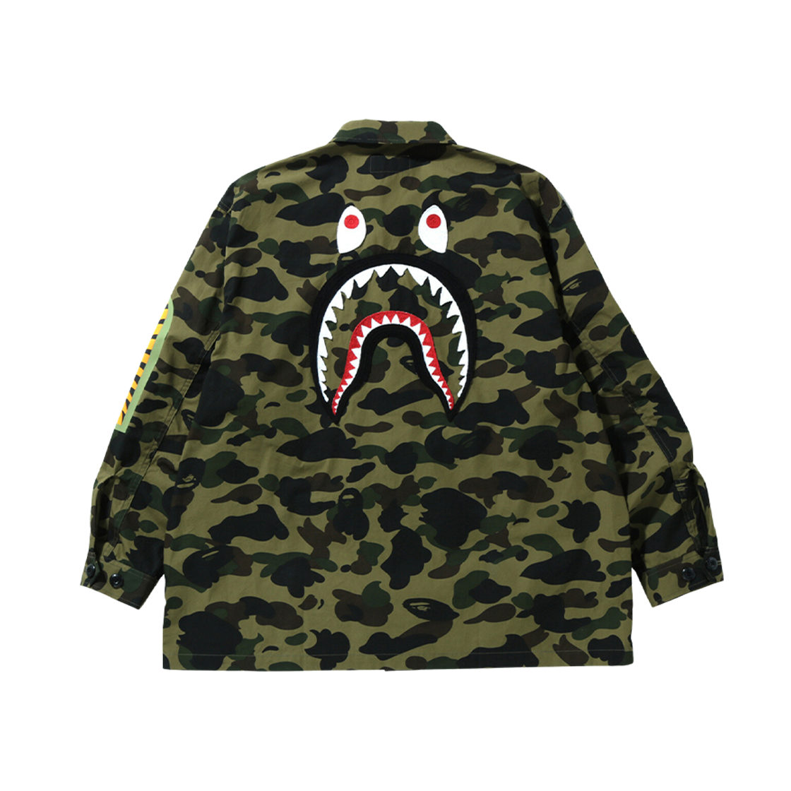 BAPE 1st Camo Shark Relaxed Fit Military Shirt Army Green 상세 이미지 2