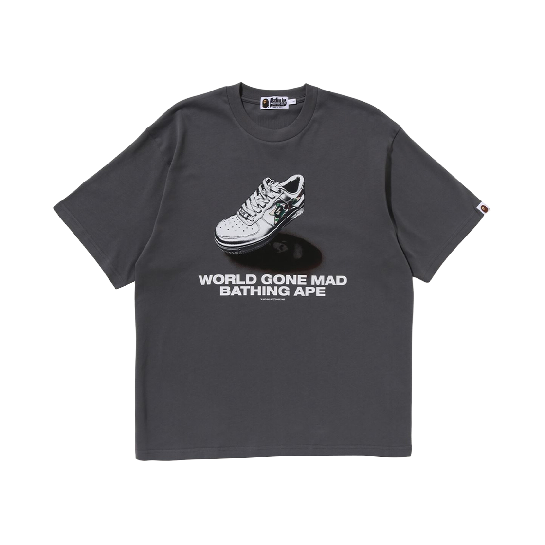 BAPE Bape Shoes Graphic T-Shirt Dark Grey 상세 이미지 1