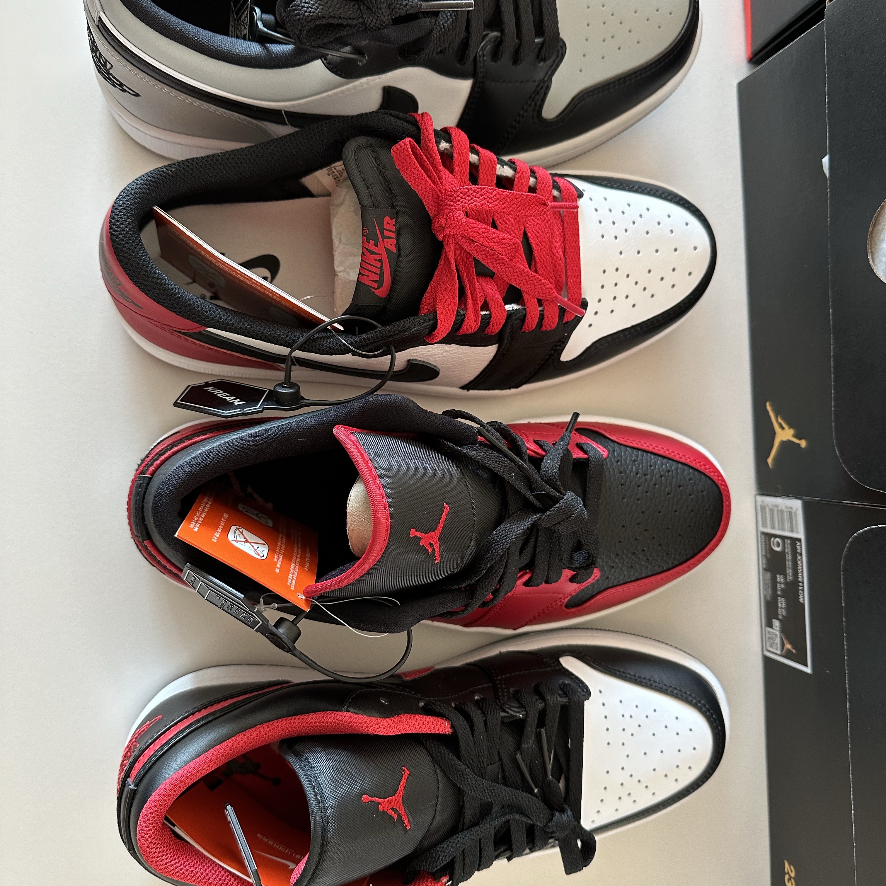 Jordan 1 Retro Low OG Black Toe 착용 스타일 - 5