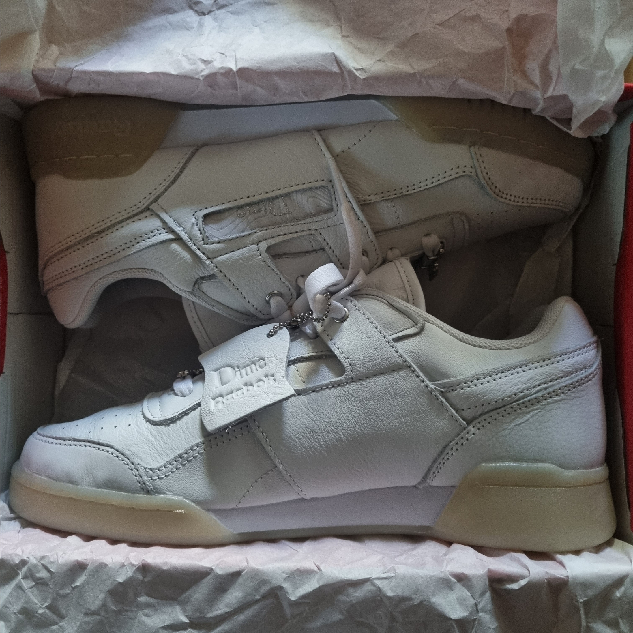 Reebok x Dime Workout Plus Cloud White 착용 스타일