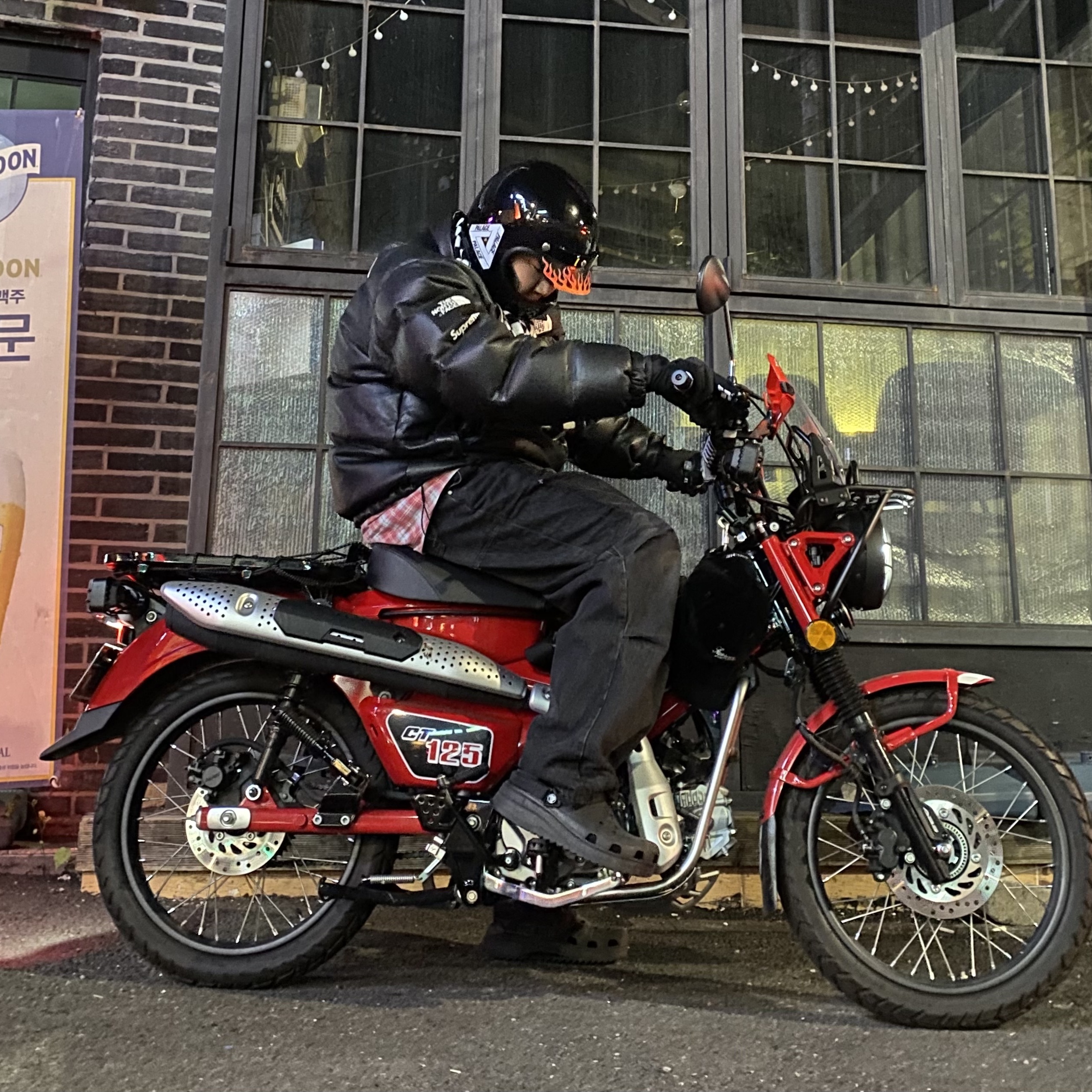 Supreme x The North Face Leather Nuptse Jacket Black - 17FW 착용 스타일