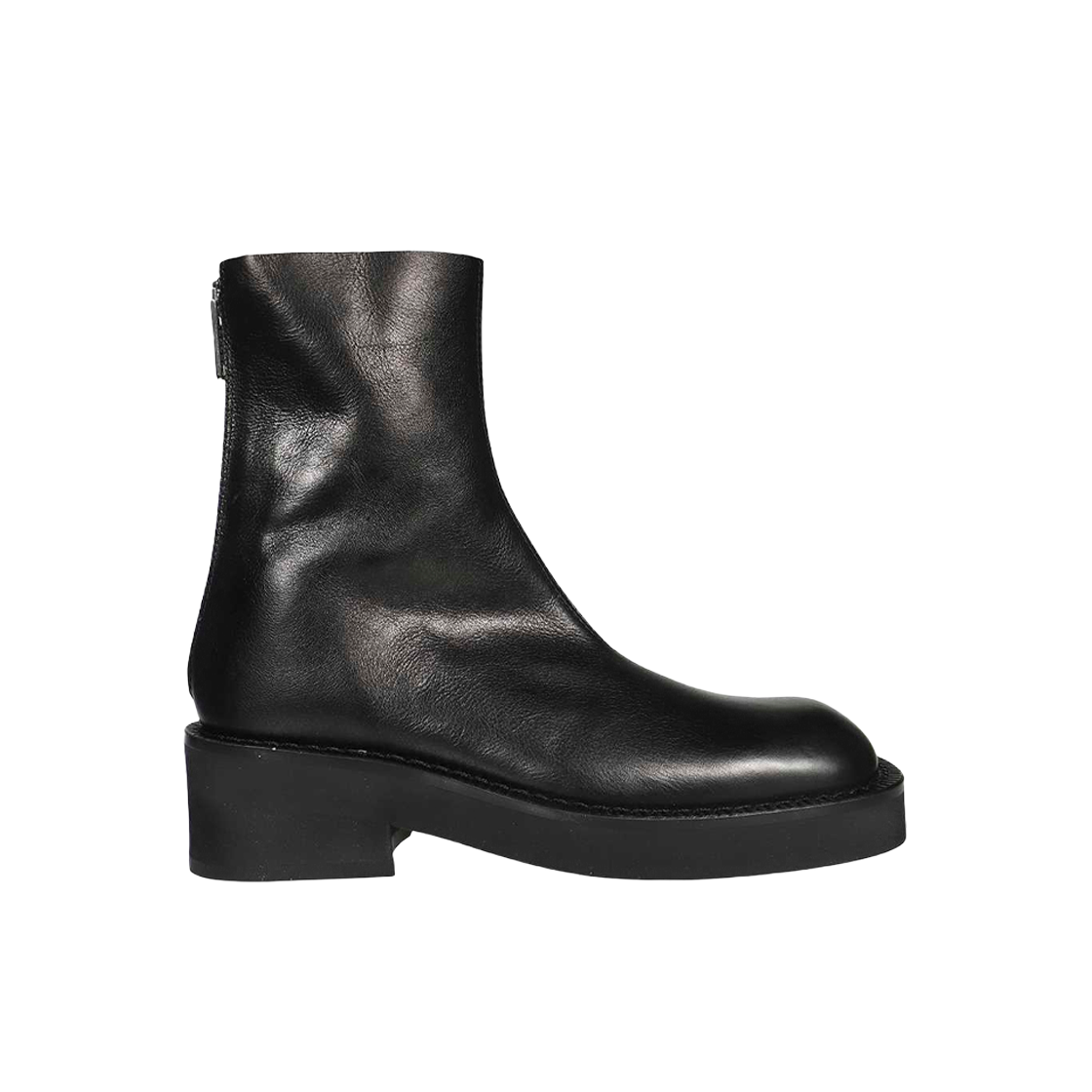 MM6 Maison Margiela Square Toe Zipped Ankle Boots Black 상세 이미지 1