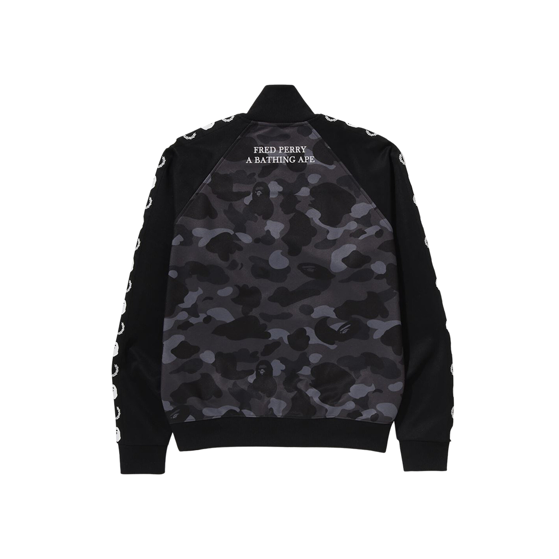 BAPE x Fred Perry Color Camo Track Jacket Black 상세 이미지 2