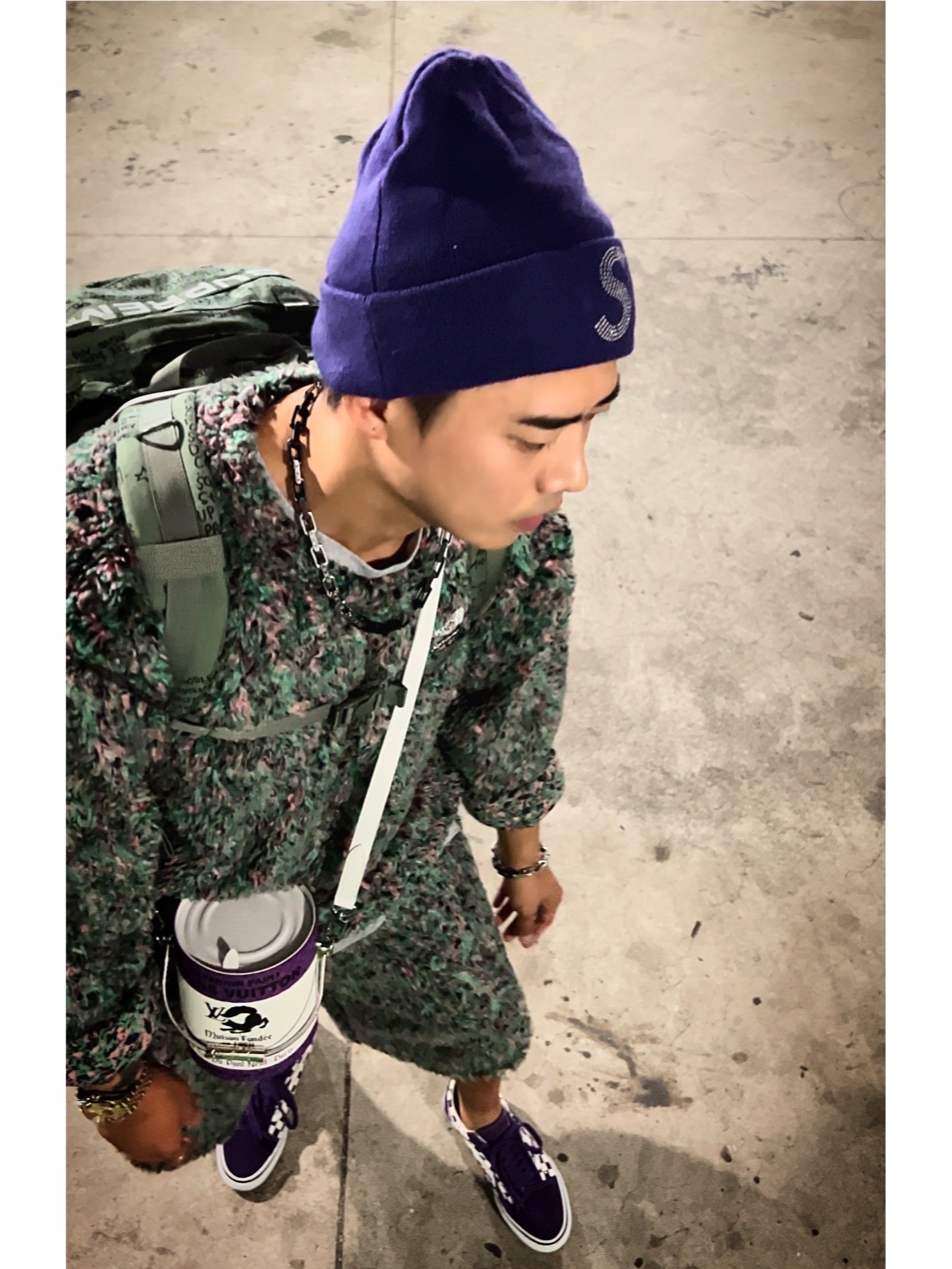 Supreme New Era Swarovski S Logo Beanie Purple - 21SS, Vans x Supreme x Swarovski Old Skool Purple ์ฐฉ์ฉ ์คํ์ผ - 6