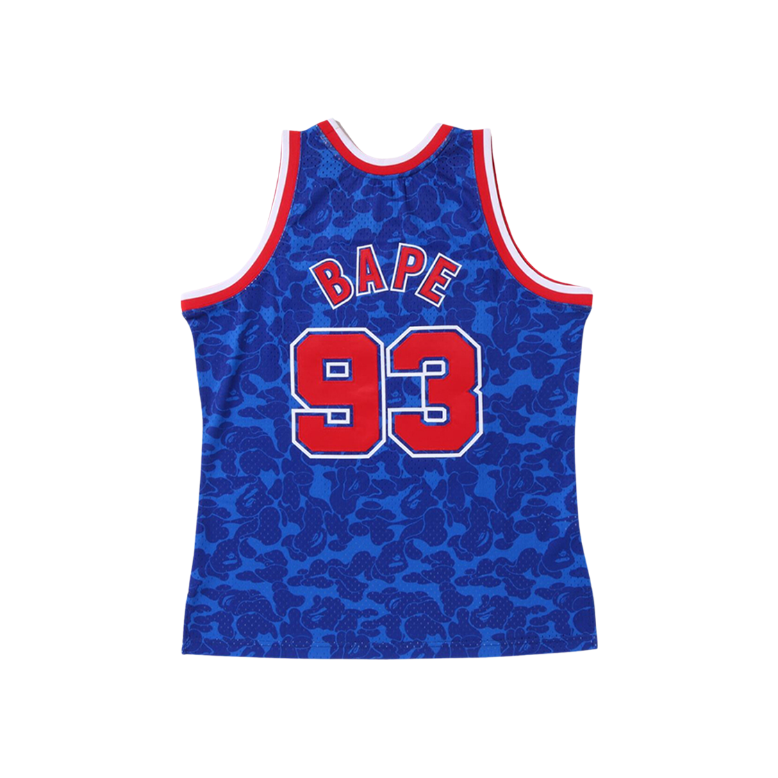 BAPE x Mitchell & Ness Brooklyn Nets Tank Top Blue 상세 이미지 2