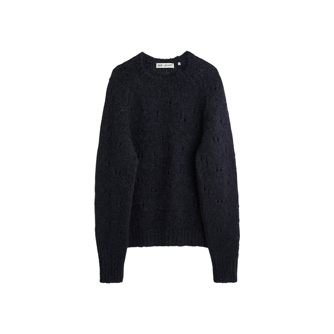 Our Legacy Needle Drop Raglan Fuzzy Mohpaca Navy 상세 이미지 1