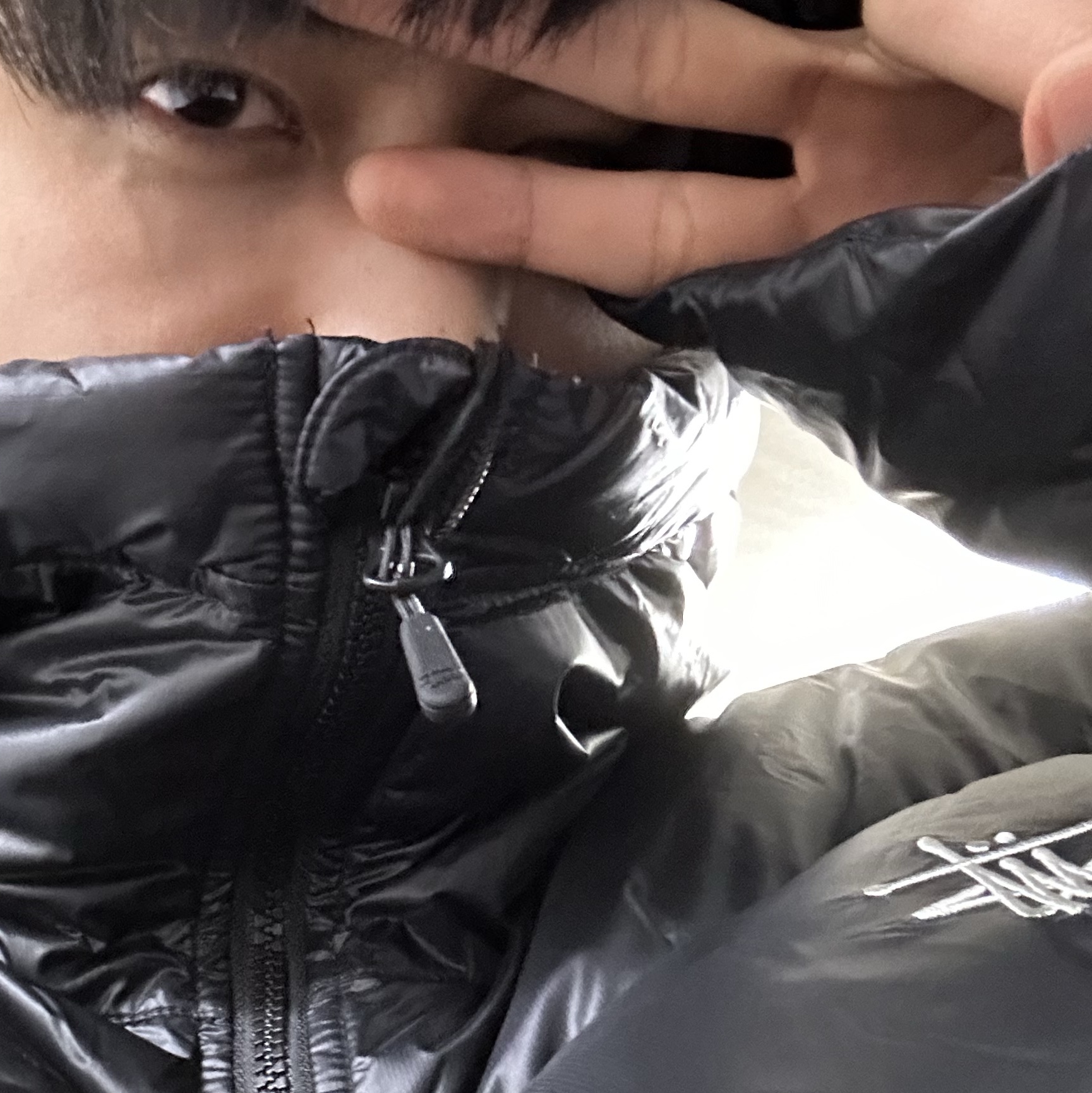 Stussy Down Parka Micro Ripstop Phantom Black 착용 스타일
