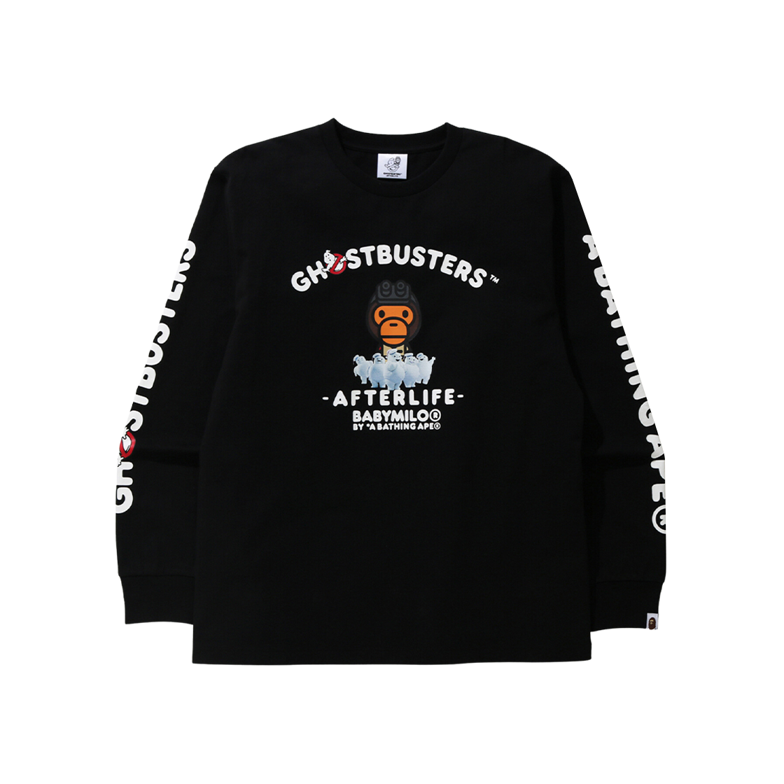 BAPE x Ghostbusters Baby Milo Long Sleeve T-Shirt Black 상세 이미지 1