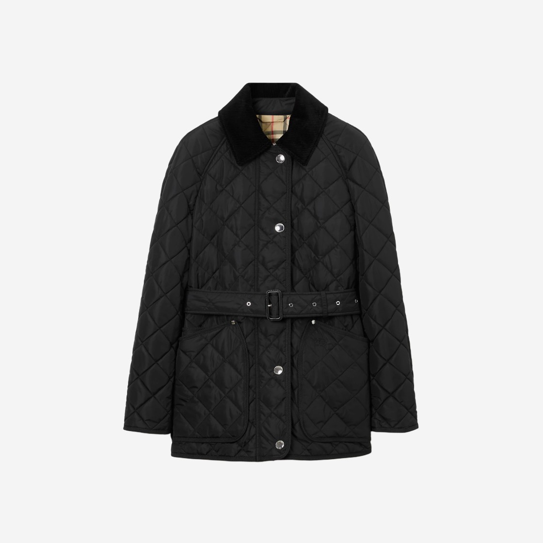 (W) Burberry Diamond Quilted Nylon Jacket Black 상세 이미지 1